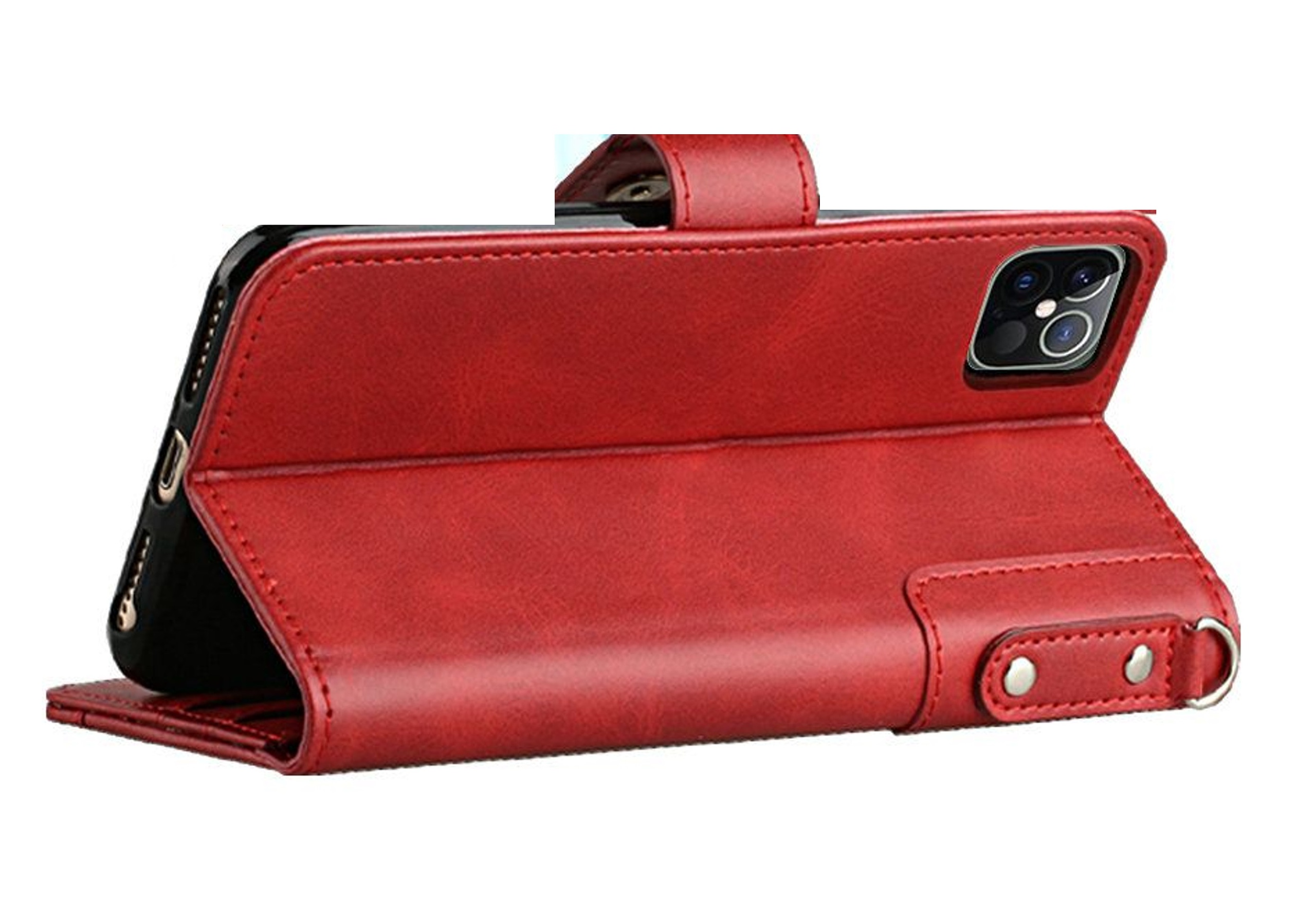 For iPhone 14 Pro (6.1") Wallet Case w/ Credit Card Holder Leather Pouch Cover - Picture 23 of 24