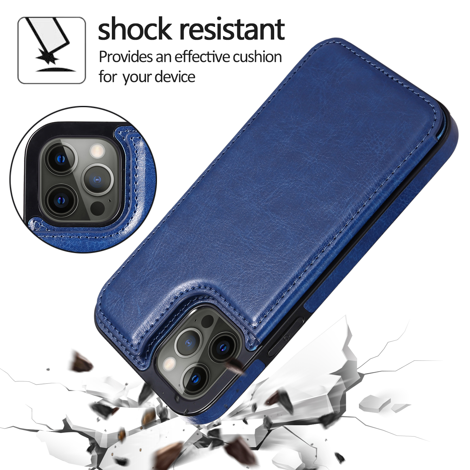 For Apple iPhone 14 Pro (6.1") Wallet Leather Card Back Storage Flip Case Cover - Photo 34 sur 97
