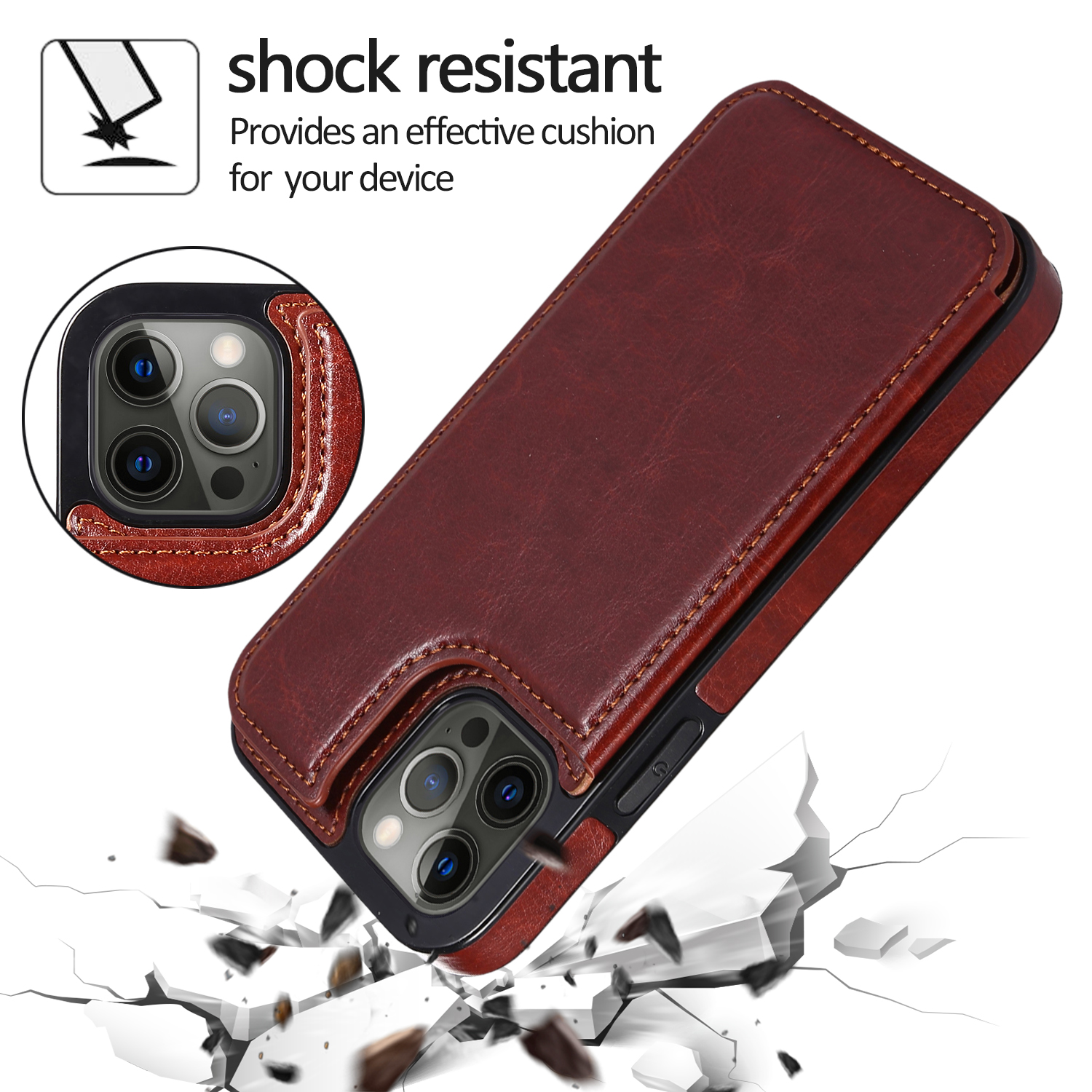 For Apple iPhone 14 Pro (6.1") Wallet Leather Card Back Storage Flip Case Cover - Photo 22 sur 97