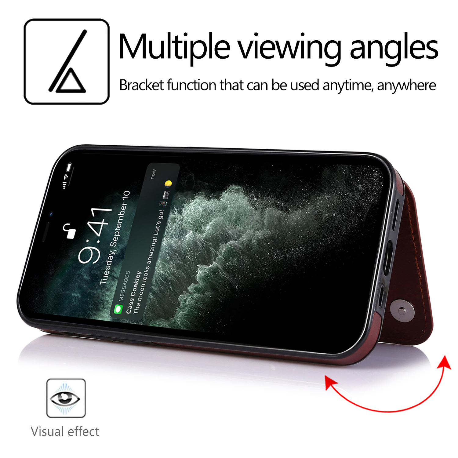 For Apple iPhone 14 Pro (6.1") Wallet Leather Card Back Storage Flip Case Cover - Photo 20 sur 97