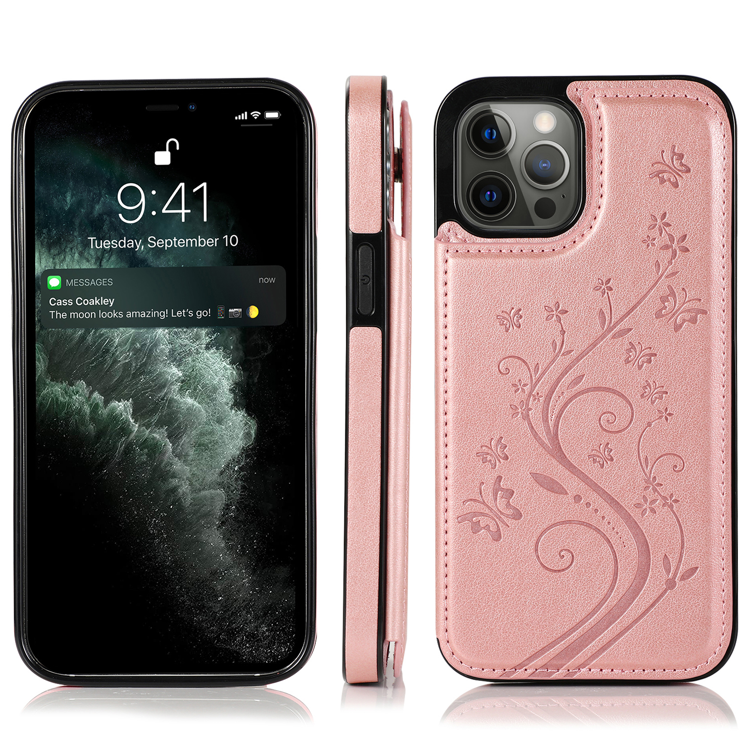 For Apple iPhone 14 Pro (6.1") Wallet Leather Card Back Storage Flip Case Cover - Photo 54 sur 97