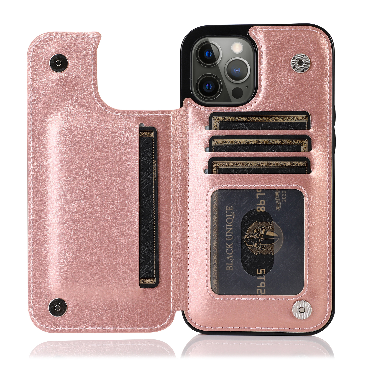 For Apple iPhone 14 Pro (6.1") Wallet Leather Card Back Storage Flip Case Cover - Photo 58 sur 97