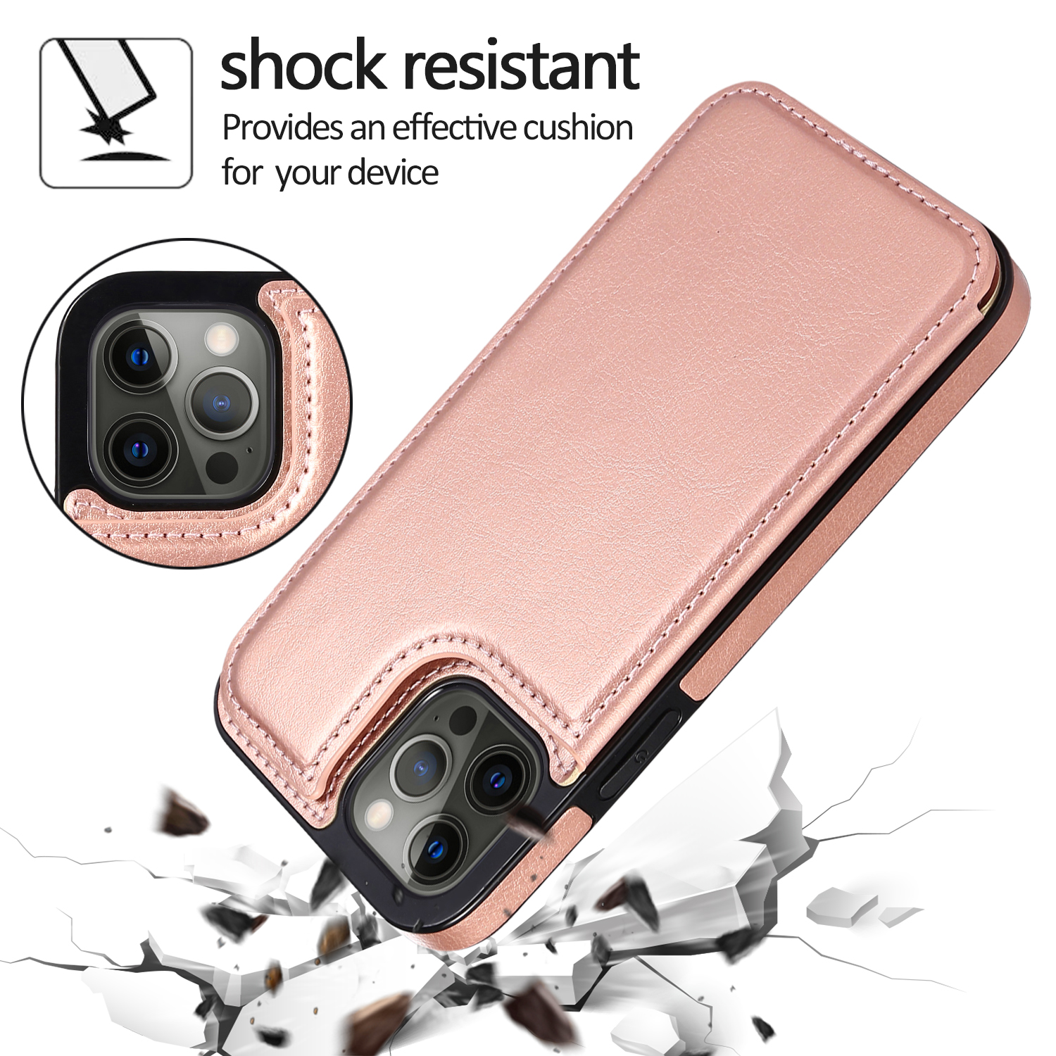 For Apple iPhone 14 Pro (6.1") Wallet Leather Card Back Storage Flip Case Cover - Photo 60 sur 97