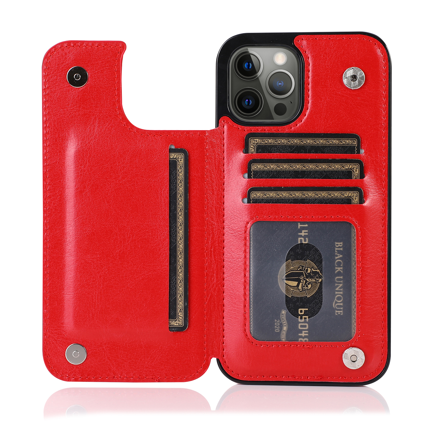 For Apple iPhone 14 Pro (6.1") Wallet Leather Card Back Storage Flip Case Cover - Photo 40 sur 97