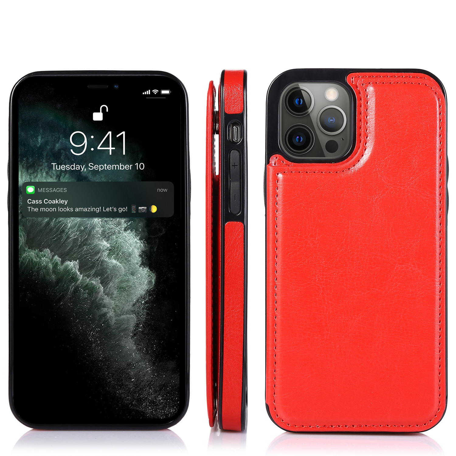 For Apple iPhone 14 Pro (6.1") Wallet Leather Card Back Storage Flip Case Cover - Photo 39 sur 97