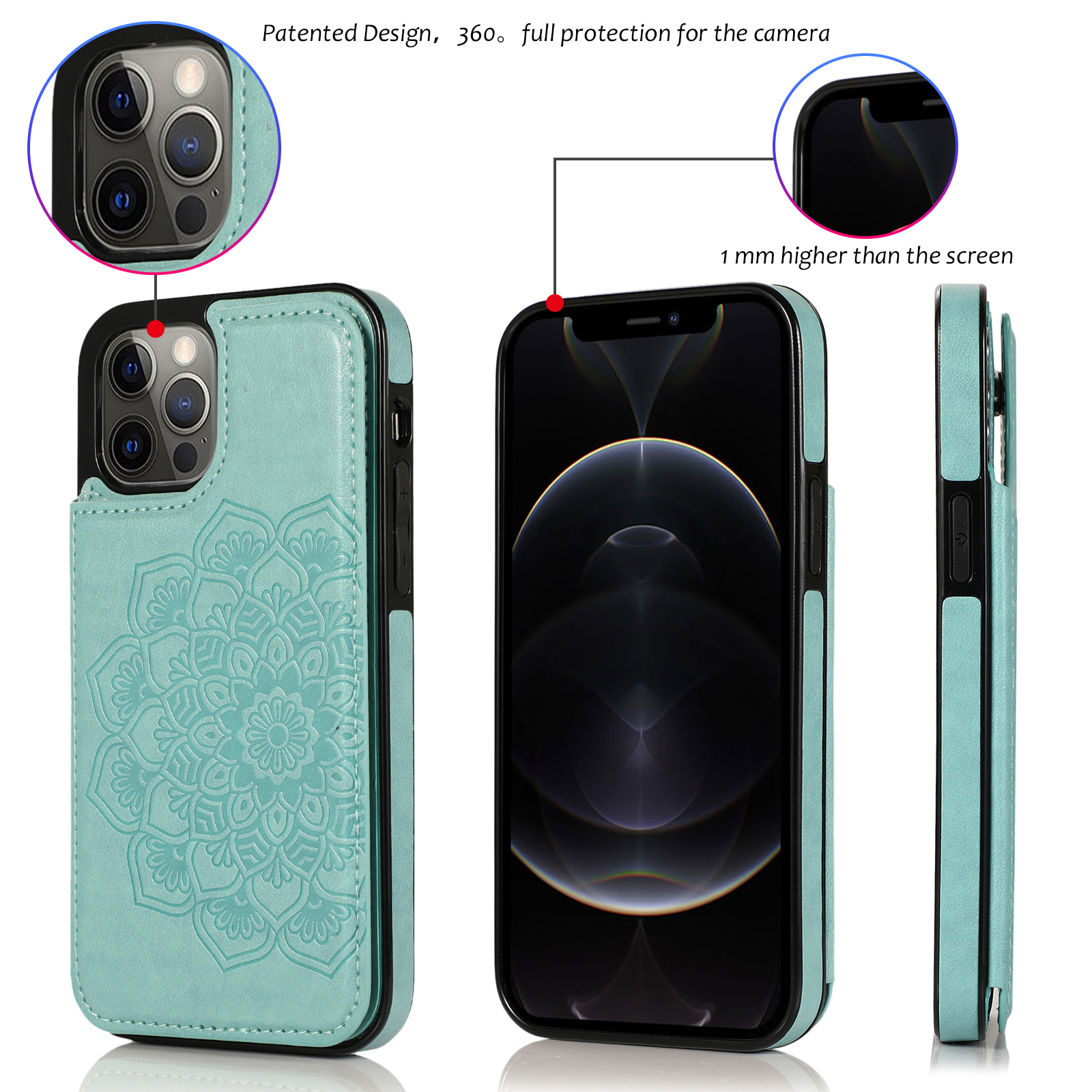 For Apple iPhone 14 Pro (6.1") Wallet Leather Card Back Storage Flip Case Cover - Photo 70 sur 97