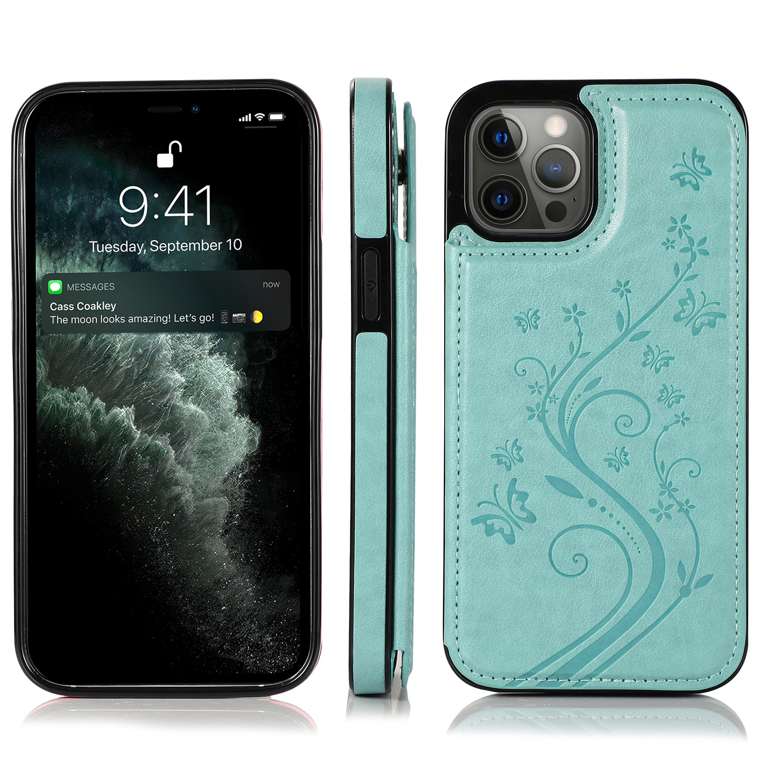 For Apple iPhone 14 Pro (6.1") Wallet Leather Card Back Storage Flip Case Cover - Photo 62 sur 97
