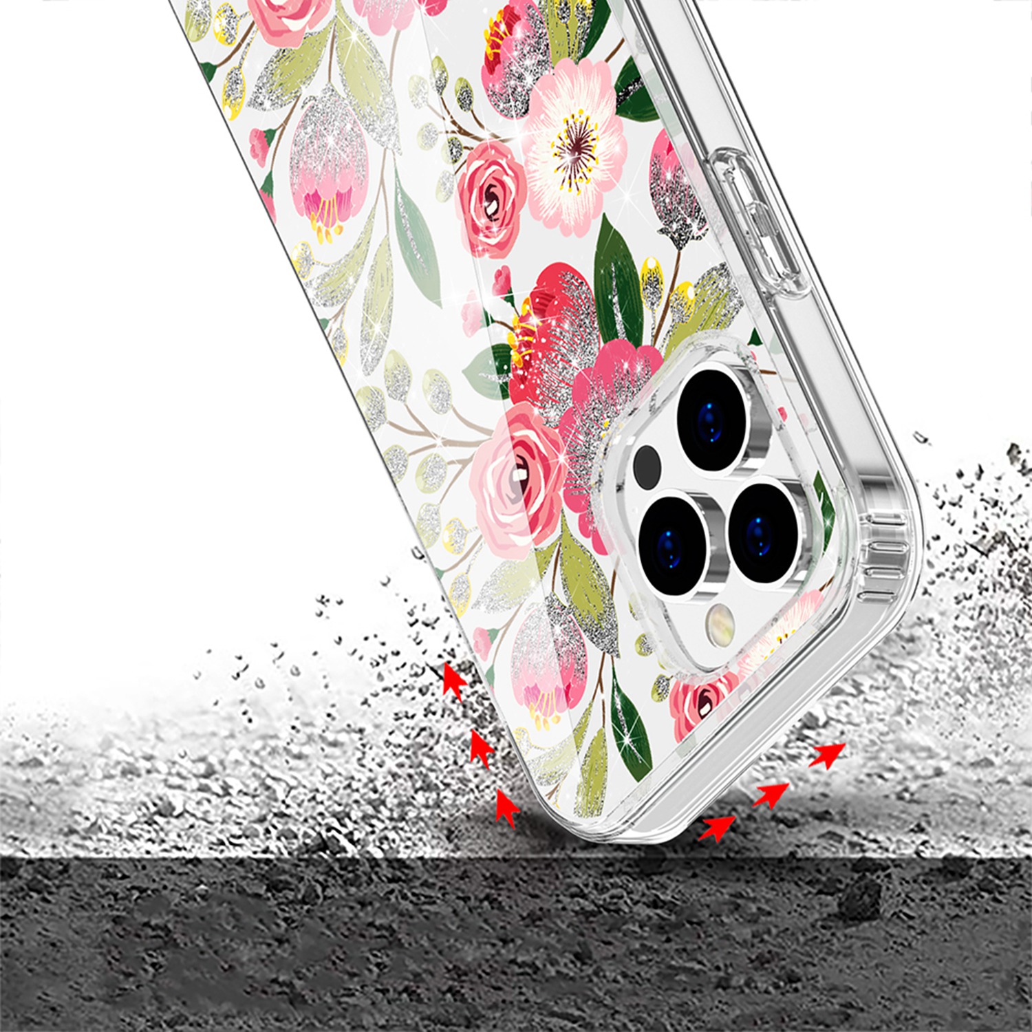 For Apple iPhone 14 Pro (6.1") Beautiful Glitter Hybrid Hard PC TPU Case Cover - Picture 15 of 42