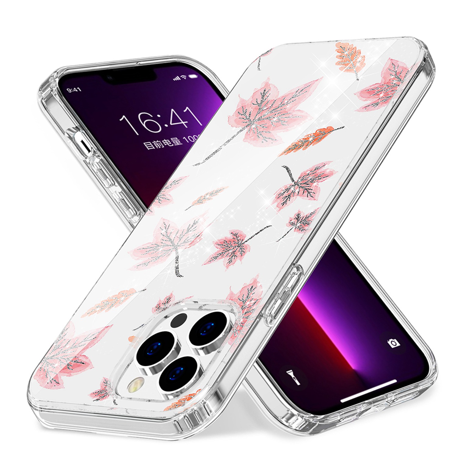 For Apple iPhone 14 Pro (6.1") Beautiful Glitter Hybrid Hard PC TPU Case Cover - Picture 19 of 42