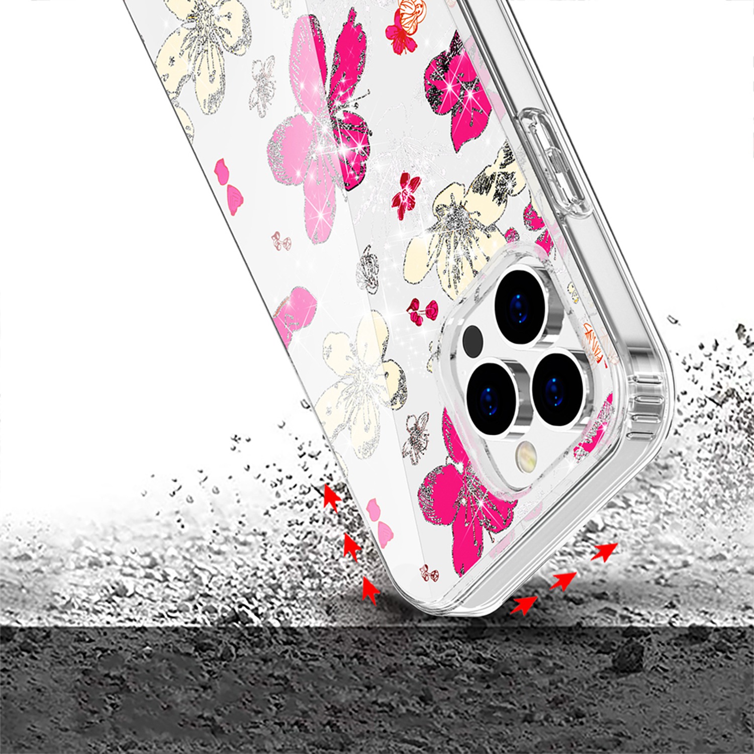 For Apple iPhone 14 Pro (6.1") Beautiful Glitter Hybrid Hard PC TPU Case Cover - Picture 31 of 42