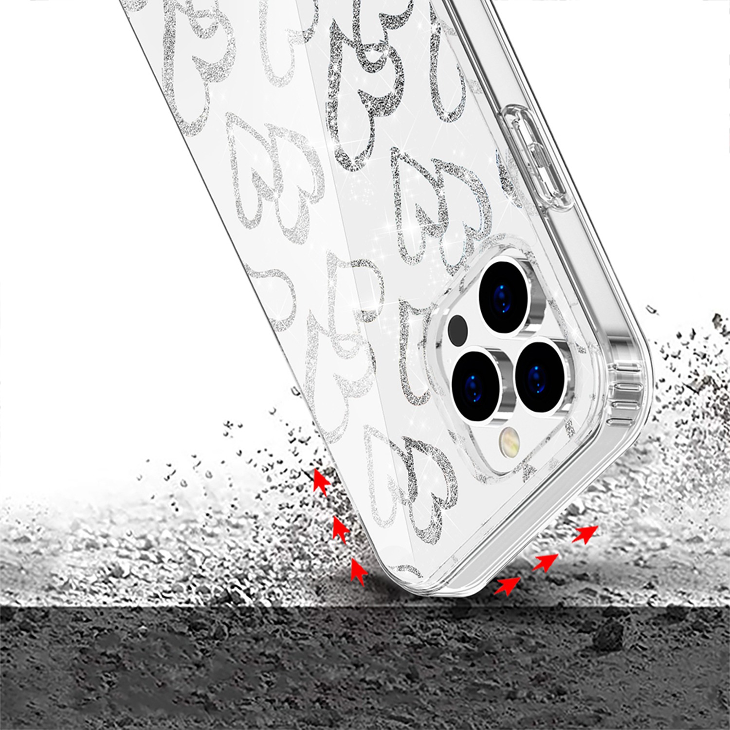 For Apple iPhone 14 Pro (6.1") Beautiful Glitter Hybrid Hard PC TPU Case Cover - Picture 39 of 42