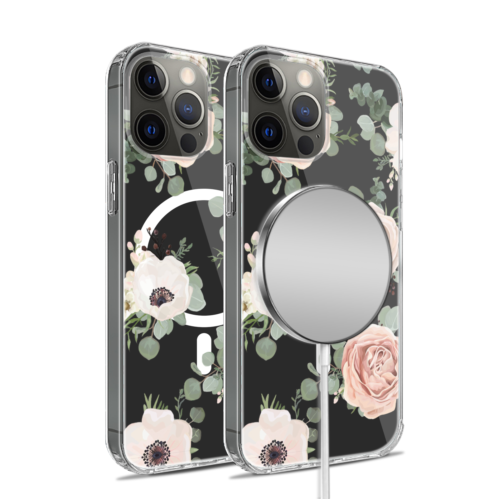 For Apple iPhone 14 Pro 6.1" Hybrid Flower Stylish MagSafe Compatible Case Cover - Picture 11 of 68