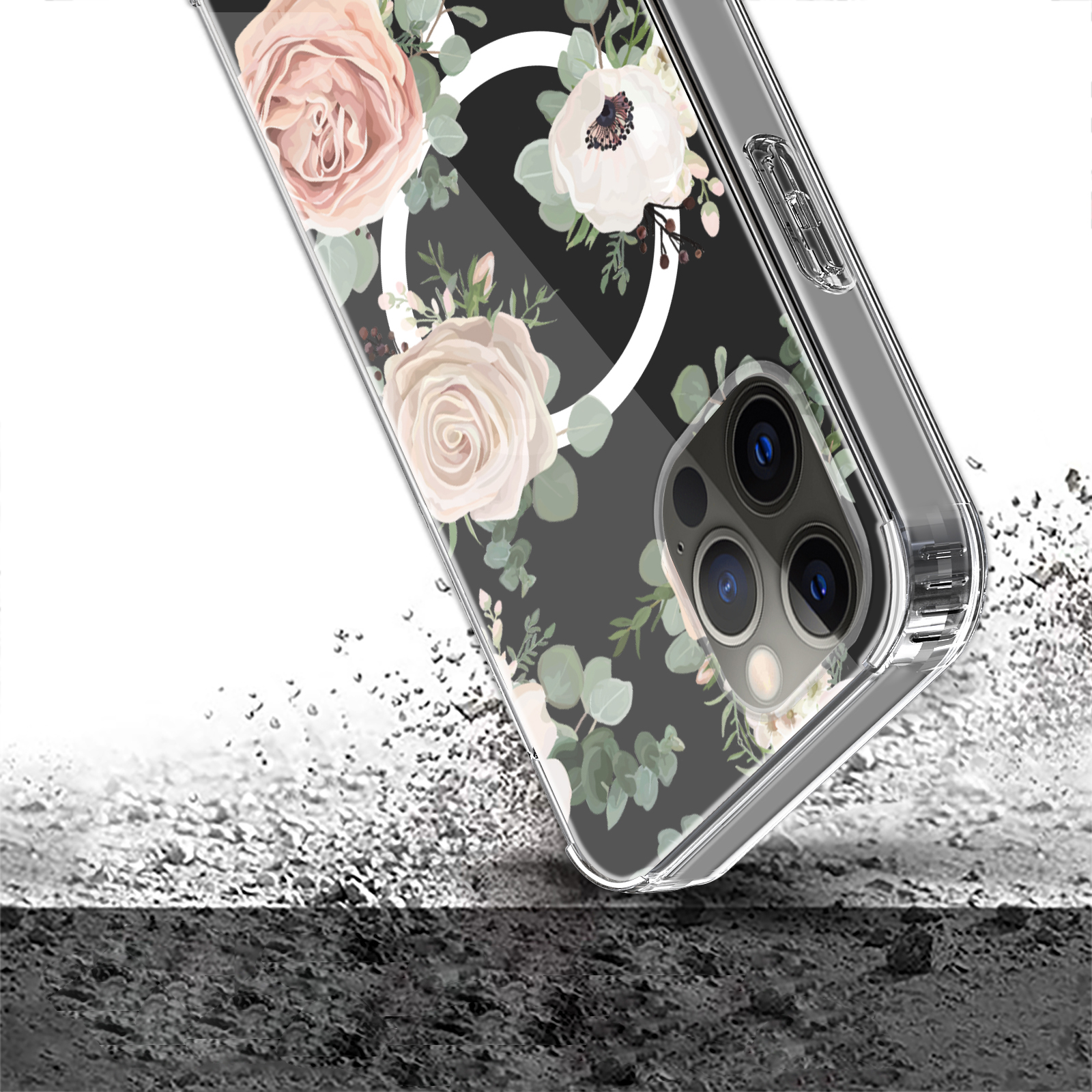 For Apple iPhone 14 Pro 6.1" Hybrid Flower Stylish MagSafe Compatible Case Cover - Picture 13 of 68