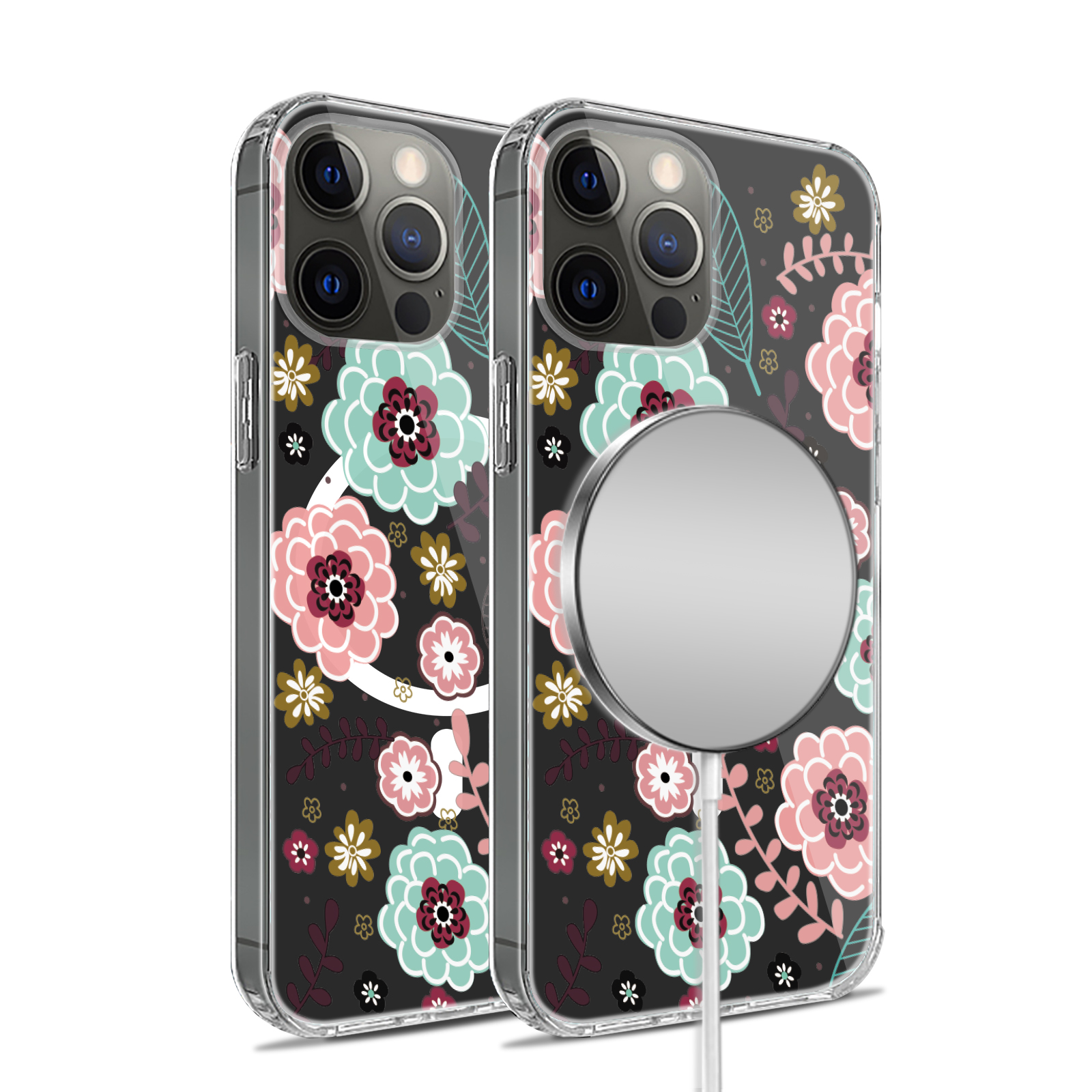 For Apple iPhone 14 Pro 6.1" Hybrid Flower Stylish MagSafe Compatible Case Cover - Picture 20 of 68
