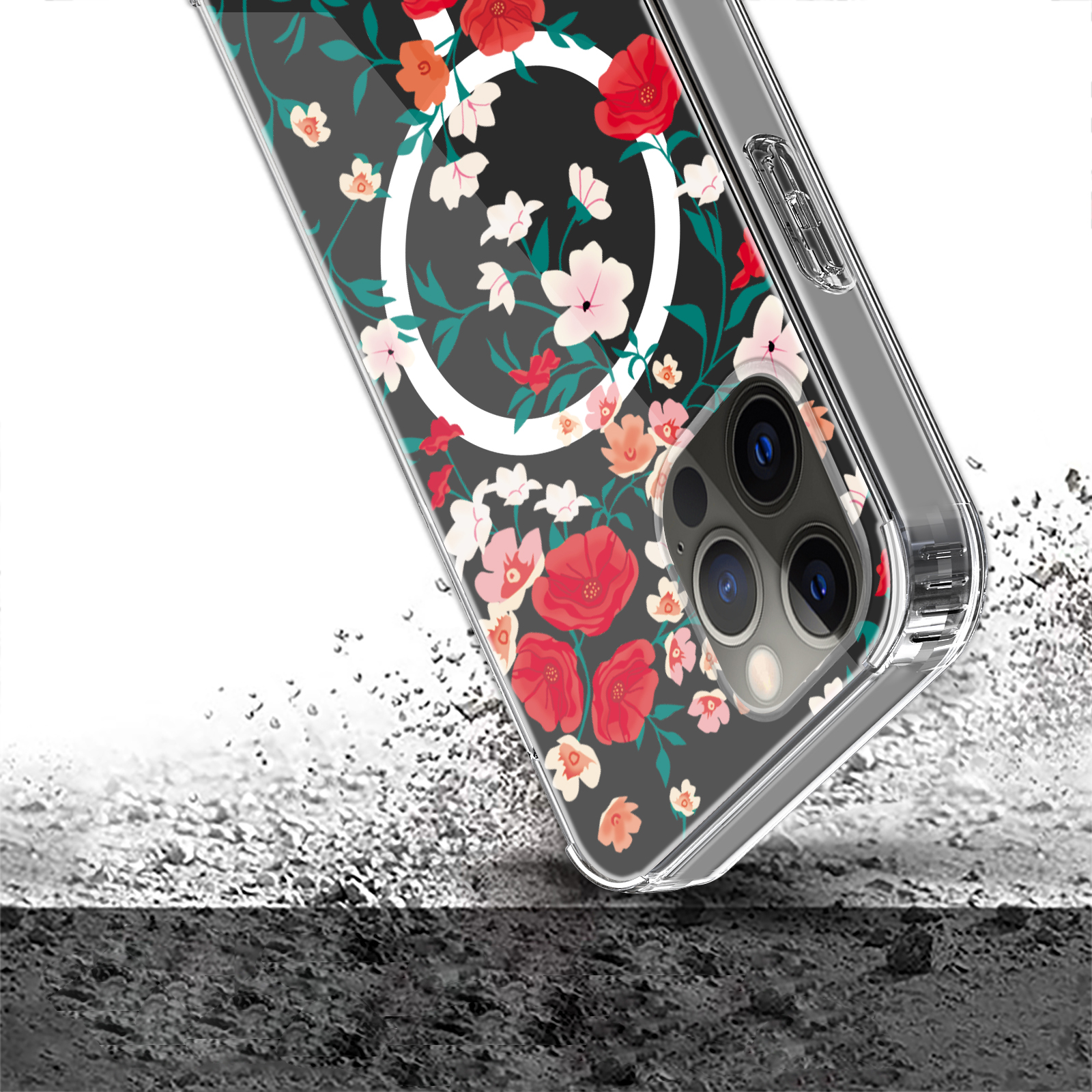 For Apple iPhone 14 Pro 6.1" Hybrid Flower Stylish MagSafe Compatible Case Cover - Picture 37 of 68