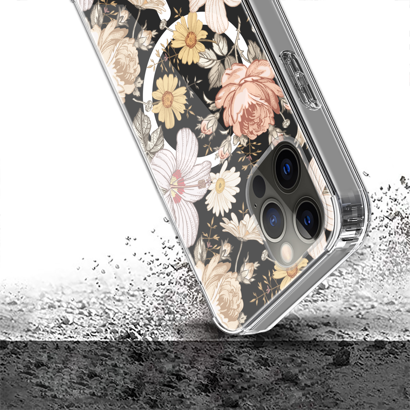 For Apple iPhone 14 Pro 6.1" Hybrid Flower Stylish MagSafe Compatible Case Cover - Picture 50 of 68