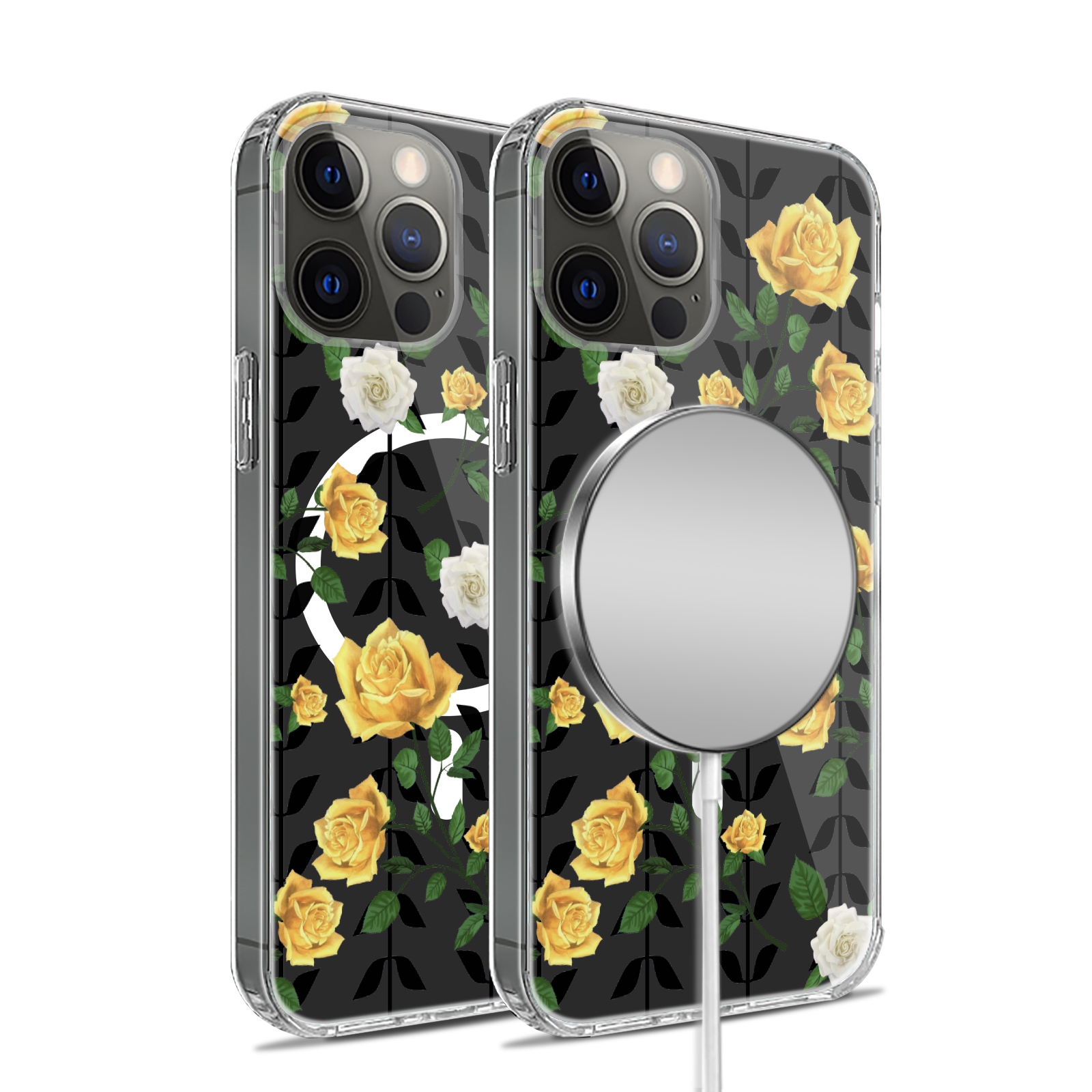 For Apple iPhone 14 Pro 6.1" Hybrid Flower Stylish MagSafe Compatible Case Cover - Picture 53 of 68