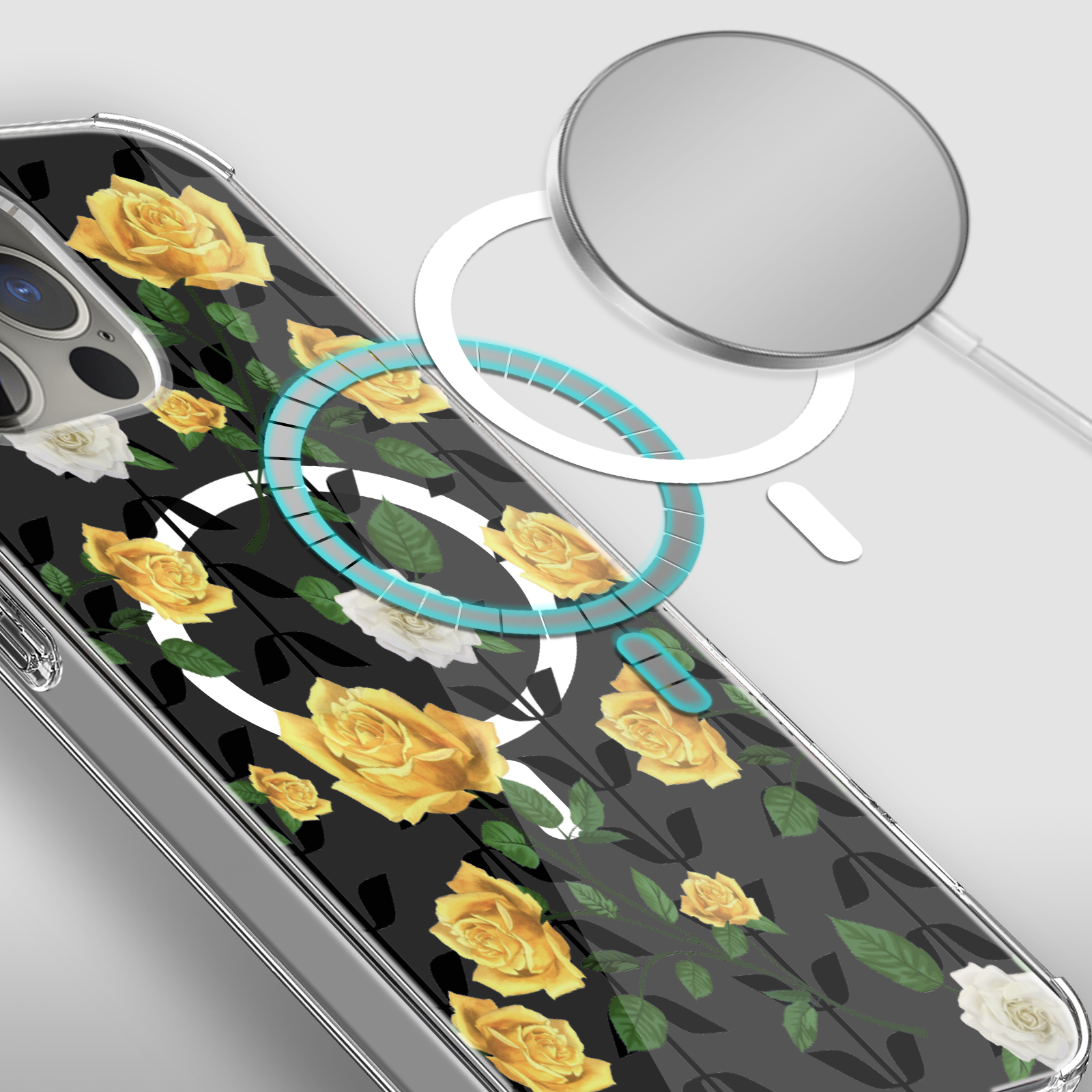 For Apple iPhone 14 Pro 6.1" Hybrid Flower Stylish MagSafe Compatible Case Cover - Picture 56 of 68