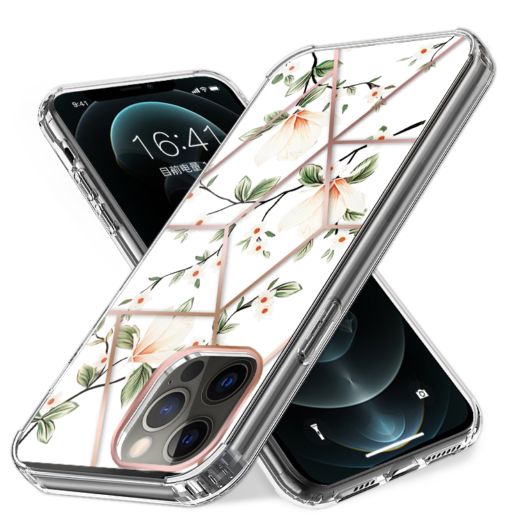 For Apple iPhone 14 (6.1") Fashion Art Floral Hybrid Hard TPU Back Case Cover - Picture 17 of 61