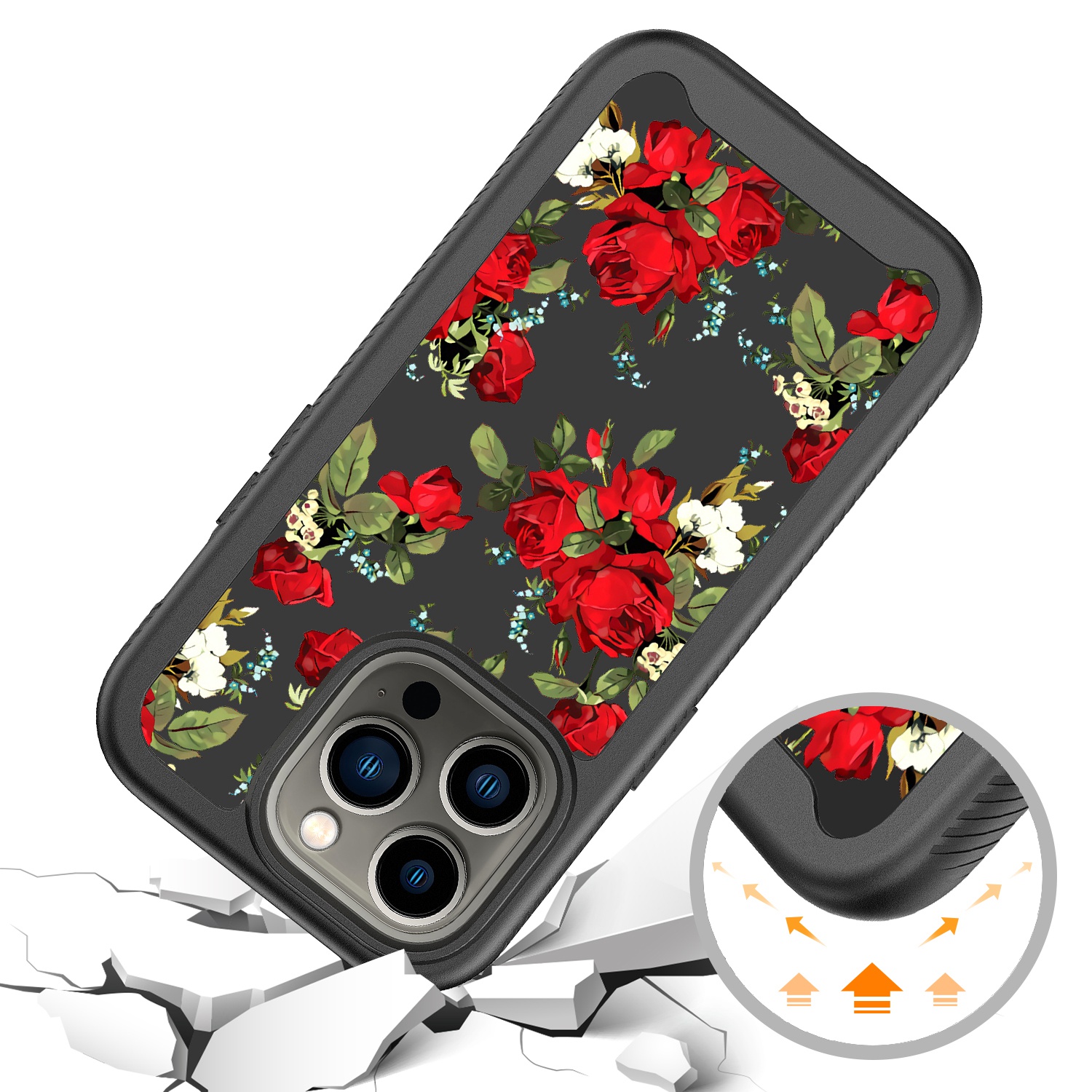 For Apple iPhone 14 (6.1") Design 2in1 Hybrid Armor Hard Rubber Frame Case Cover - Picture 13 of 26
