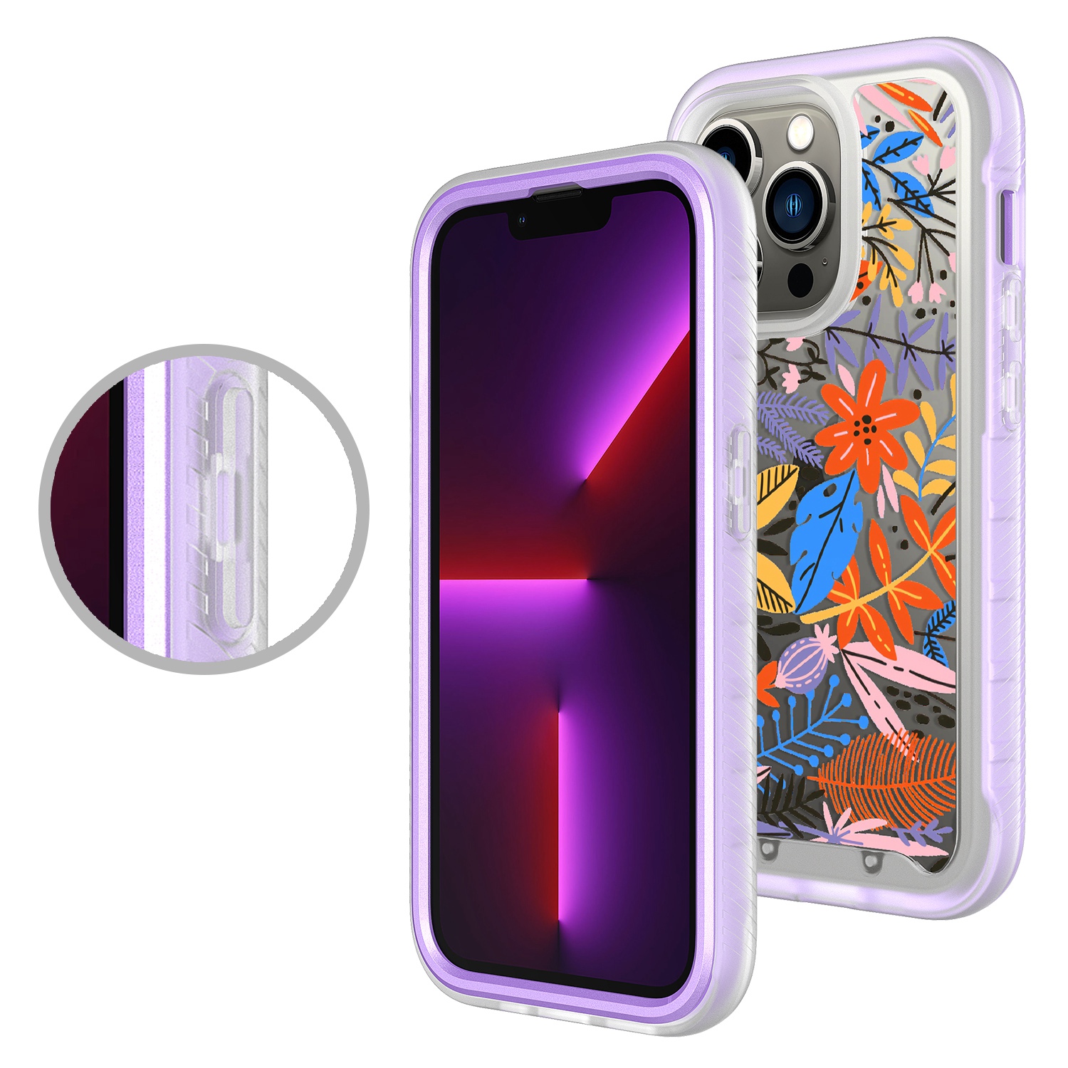 For Apple iPhone 14 (6.1") Design 2in1 Hybrid Armor Hard Rubber Frame Case Cover - Picture 26 of 26