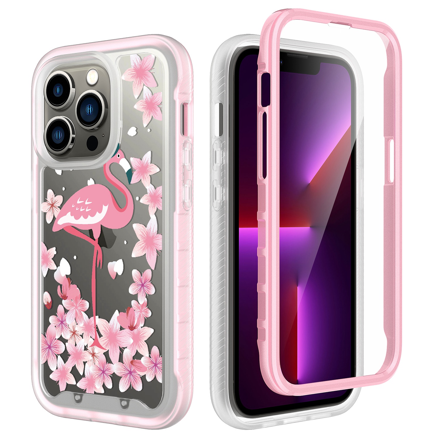 For Apple iPhone 14 (6.1") Design 2in1 Hybrid Armor Hard Rubber Frame Case Cover - Picture 22 of 26