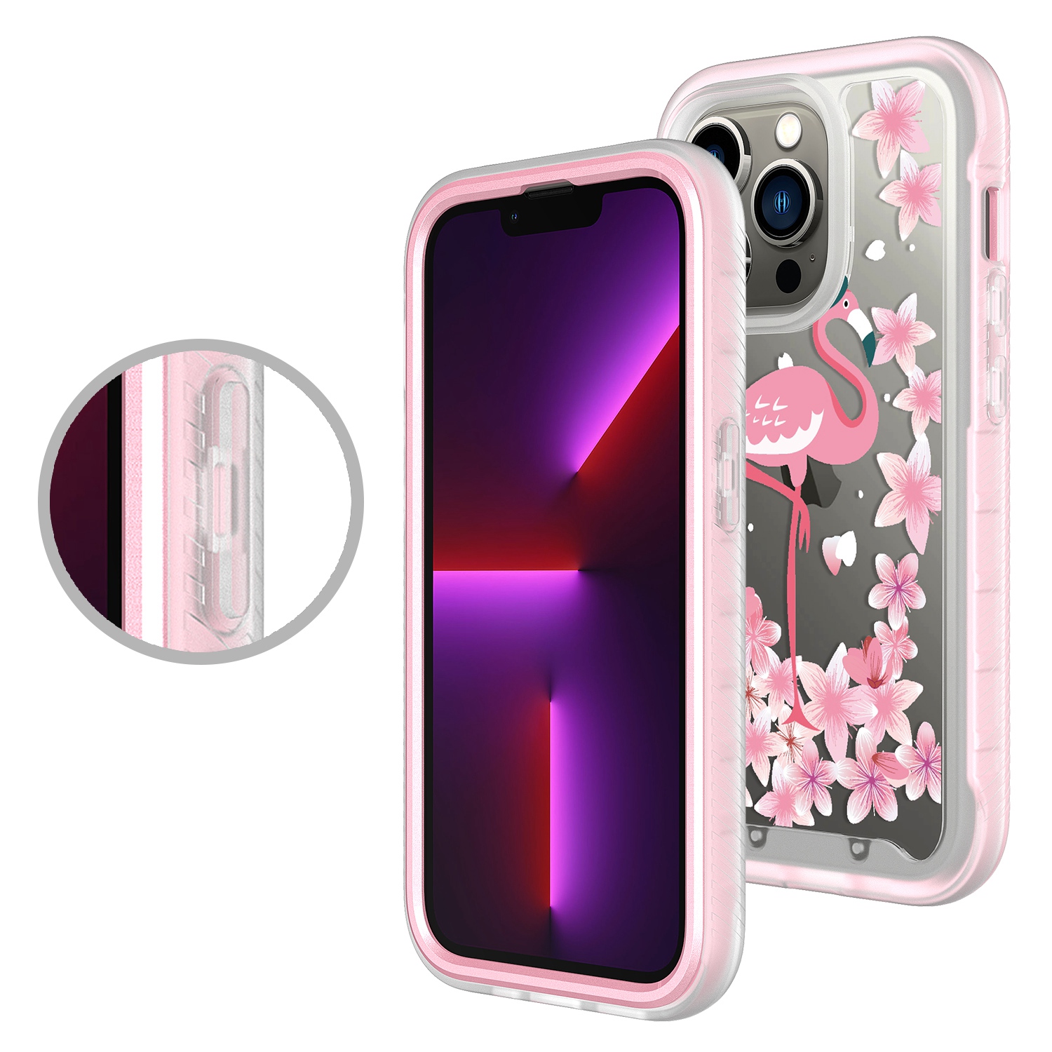 For Apple iPhone 14 (6.1") Design 2in1 Hybrid Armor Hard Rubber Frame Case Cover - Picture 23 of 26