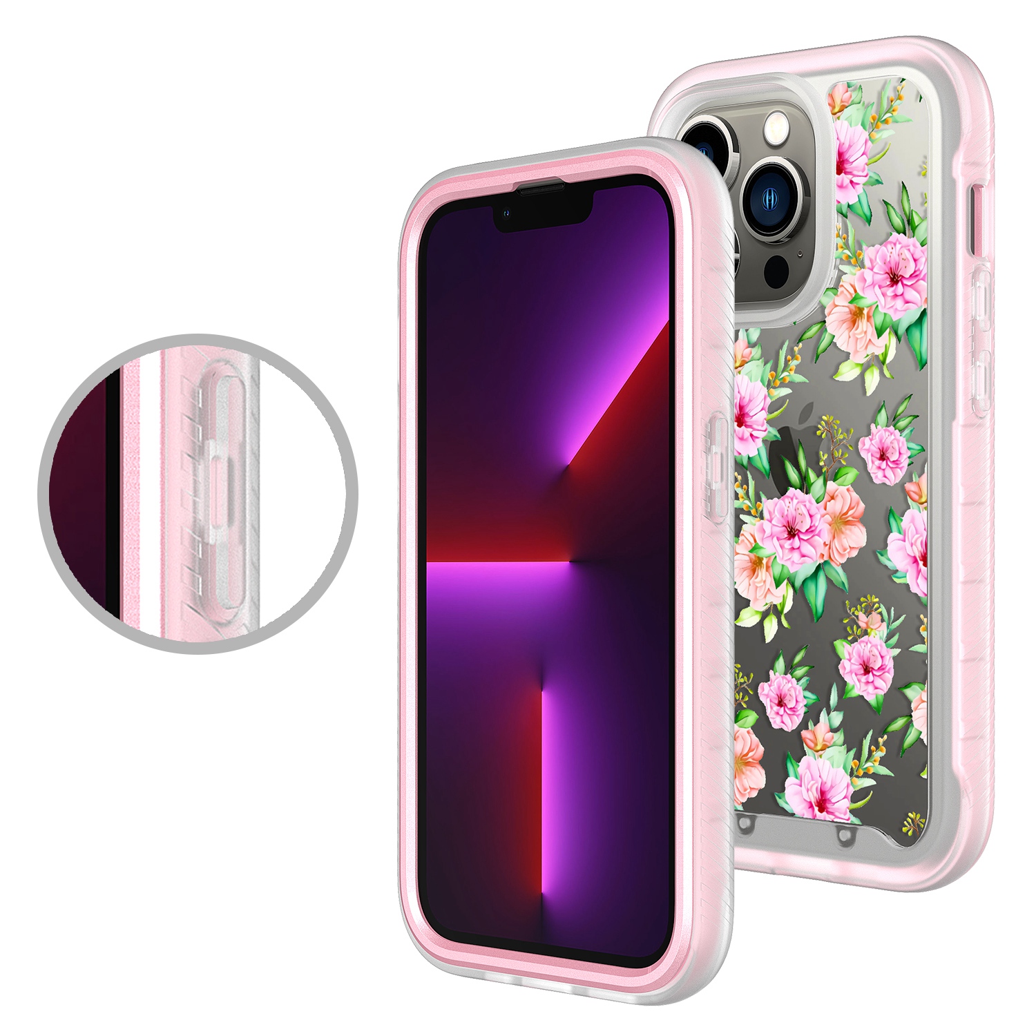 For Apple iPhone 14 (6.1") Design 2in1 Hybrid Armor Hard Rubber Frame Case Cover - Picture 12 of 26