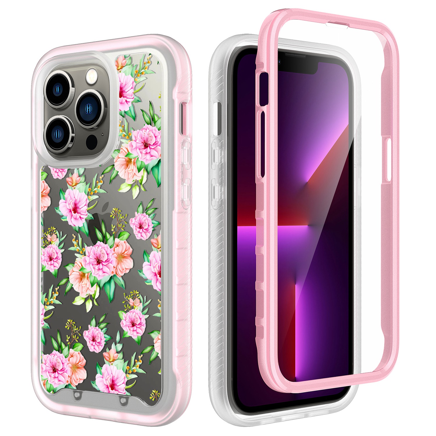 For Apple iPhone 14 (6.1") Design 2in1 Hybrid Armor Hard Rubber Frame Case Cover - Picture 11 of 26