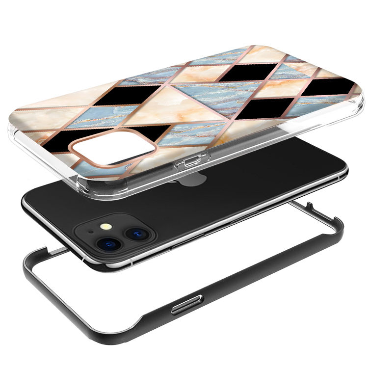 For Apple iPhone 14 (6.1") Hybrid Fashion Design 2in1 Hard TPU Frame Case Cover - Foto 9 di 31