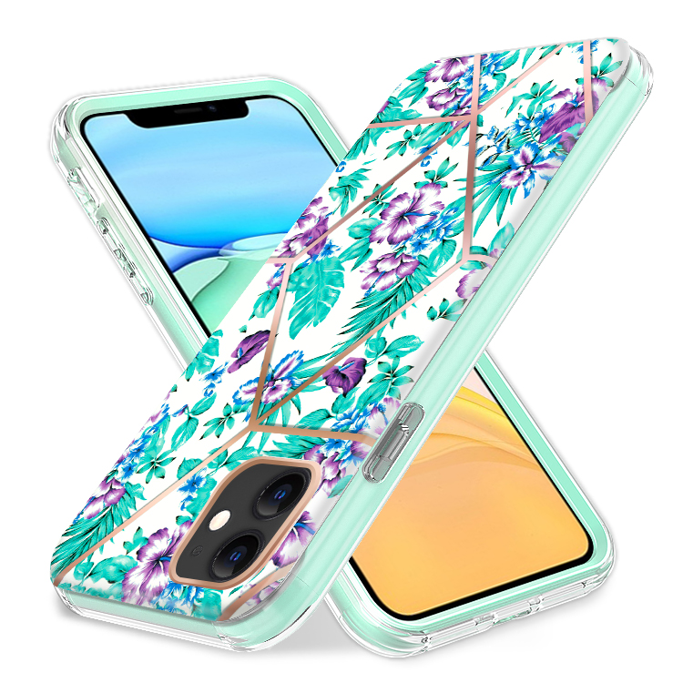 For Apple iPhone 14 (6.1") Hybrid Fashion Design 2in1 Hard TPU Frame Case Cover - Foto 12 di 31