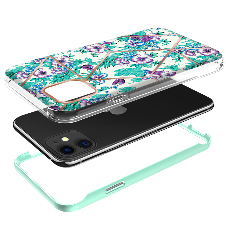 For Apple iPhone 14 (6.1") Hybrid Fashion Design 2in1 Hard TPU Frame Case Cover - Foto 14 di 31