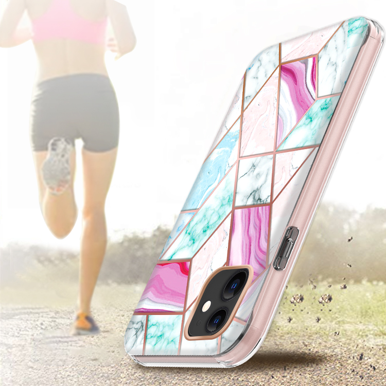 For Apple iPhone 14 (6.1") Hybrid Fashion Design 2in1 Hard TPU Frame Case Cover - Foto 21 di 31
