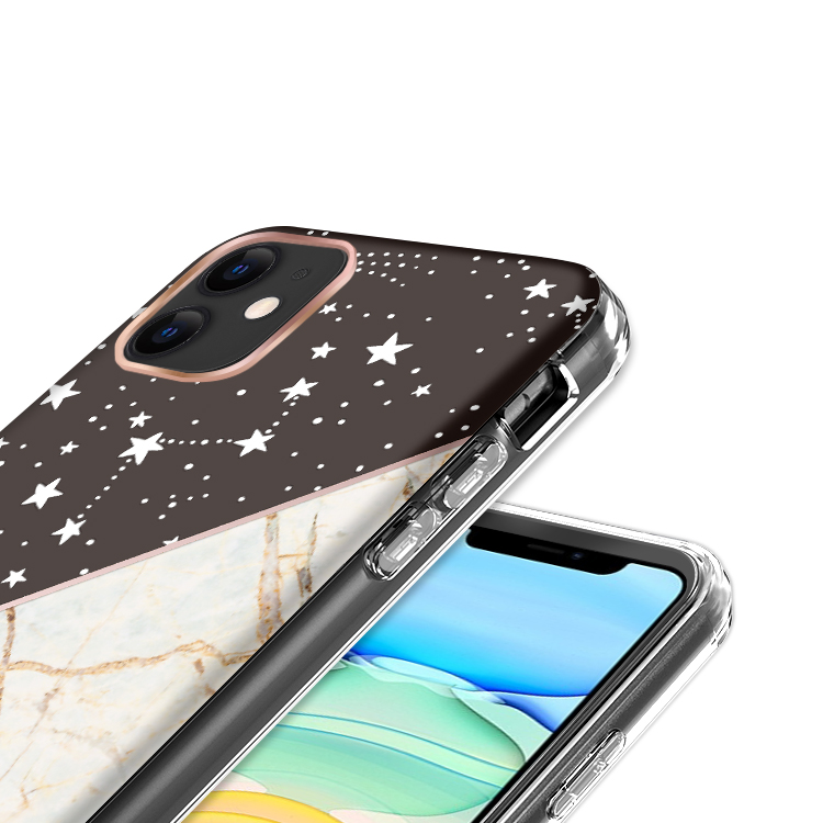 For Apple iPhone 14 (6.1") Hybrid Fashion Design 2in1 Hard TPU Frame Case Cover - Foto 24 di 31