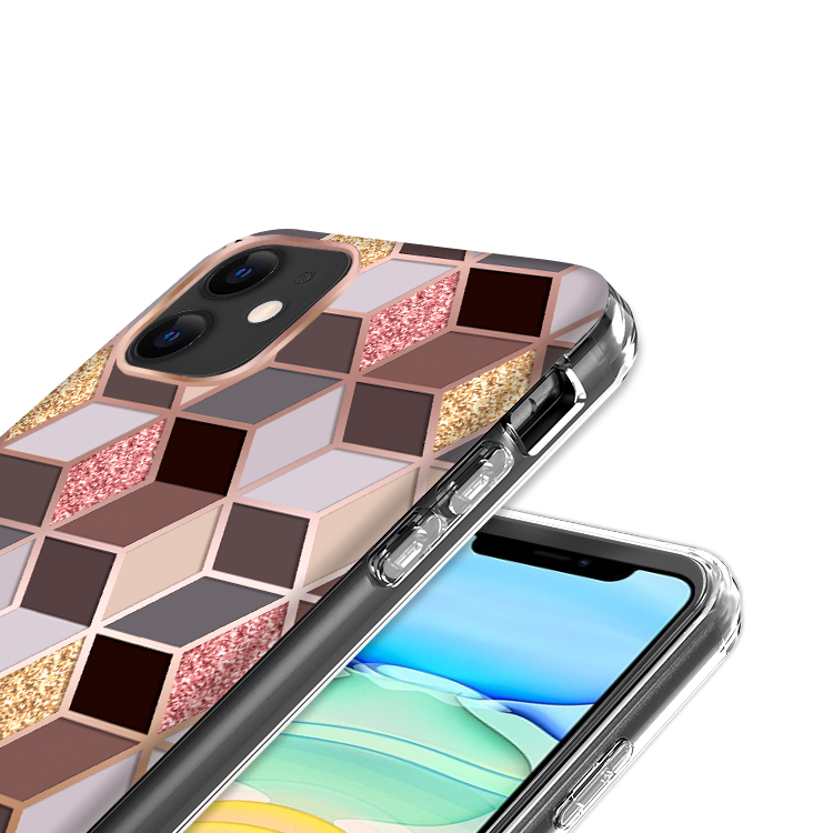 For Apple iPhone 14 (6.1") Hybrid Fashion Design 2in1 Hard TPU Frame Case Cover - Foto 30 di 31