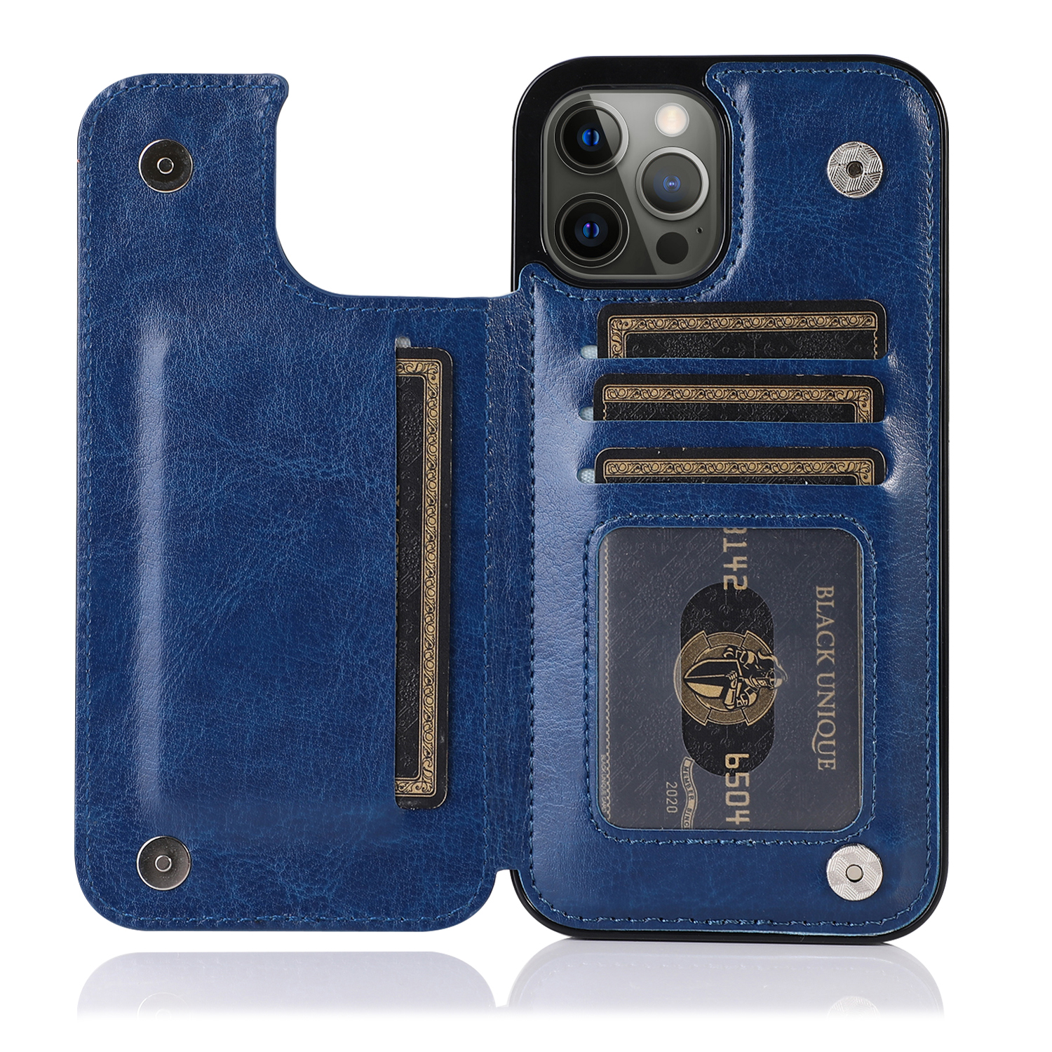 For Apple iPhone 14 (6.1") Wallet Leather Card Slot Back Storage Flip Case Cover - Photo 40 sur 107