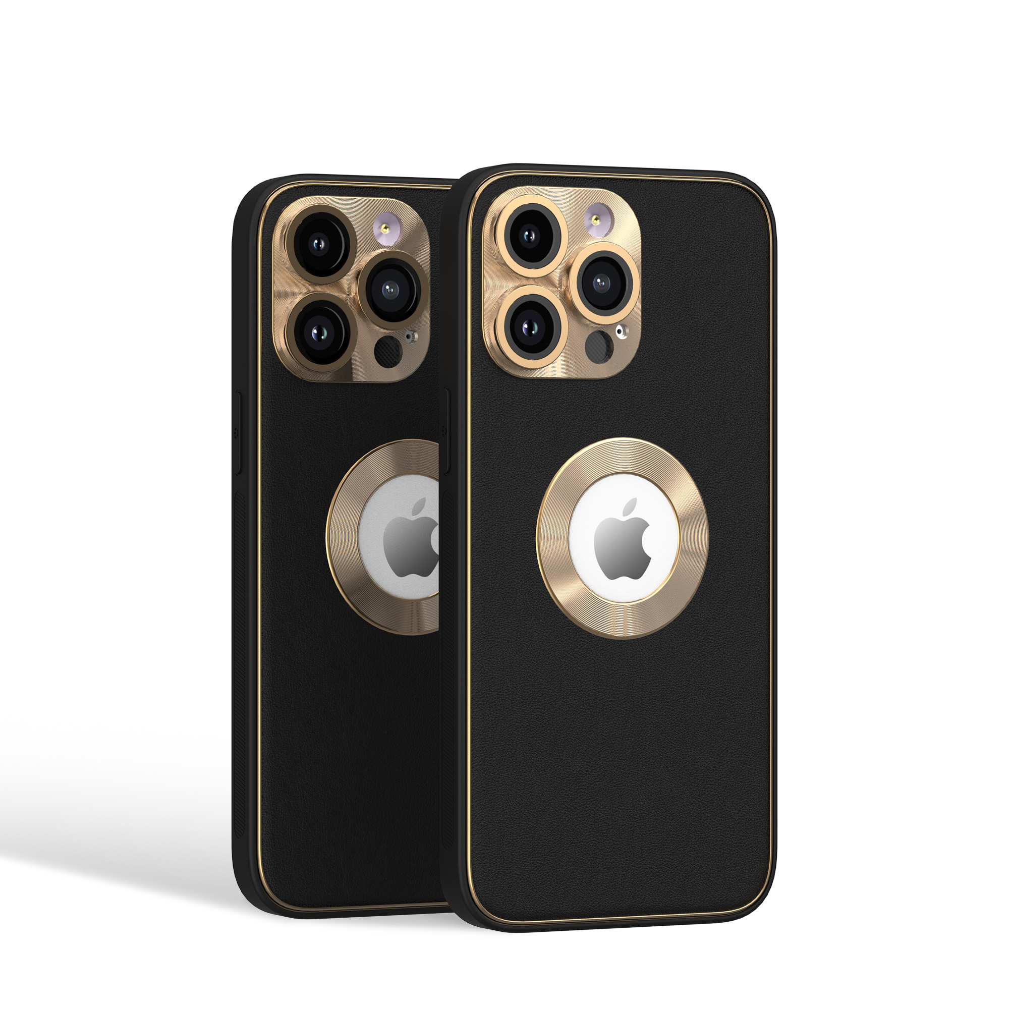 For Apple iPhone 14 Pro Max PU Leather Design with Chrome Circle PC Case Cover - Picture 10 of 53