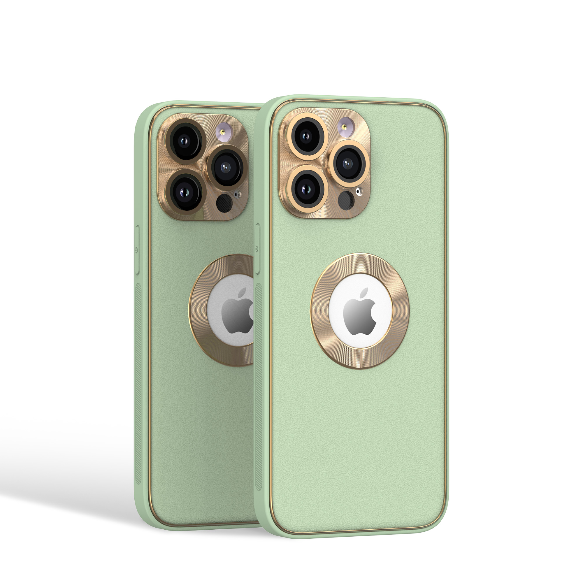 For Apple iPhone 14 Pro Max PU Leather Design with Chrome Circle PC Case Cover - Picture 34 of 53