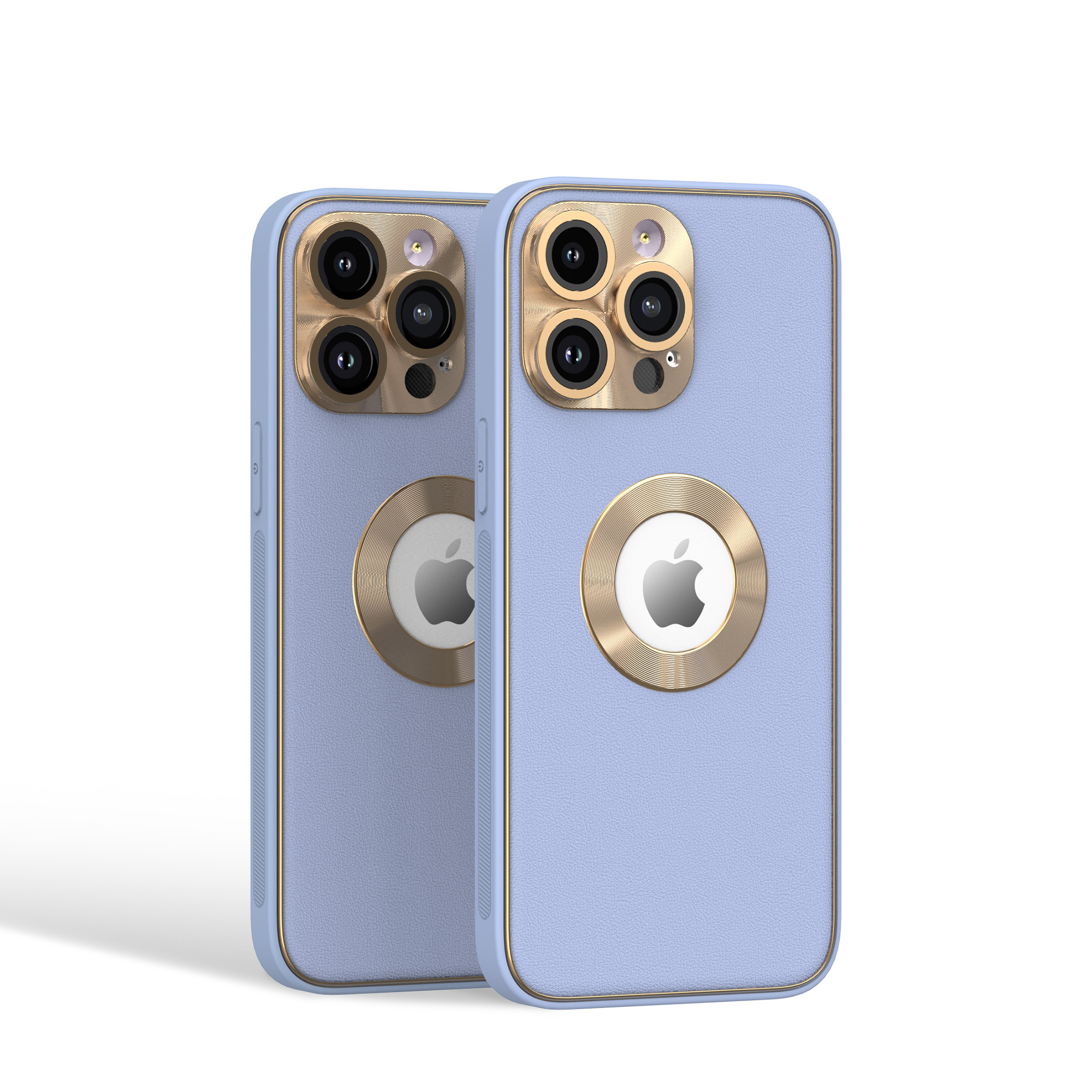 For Apple iPhone 14 Pro Max PU Leather Design with Chrome Circle PC Case Cover - Picture 22 of 53