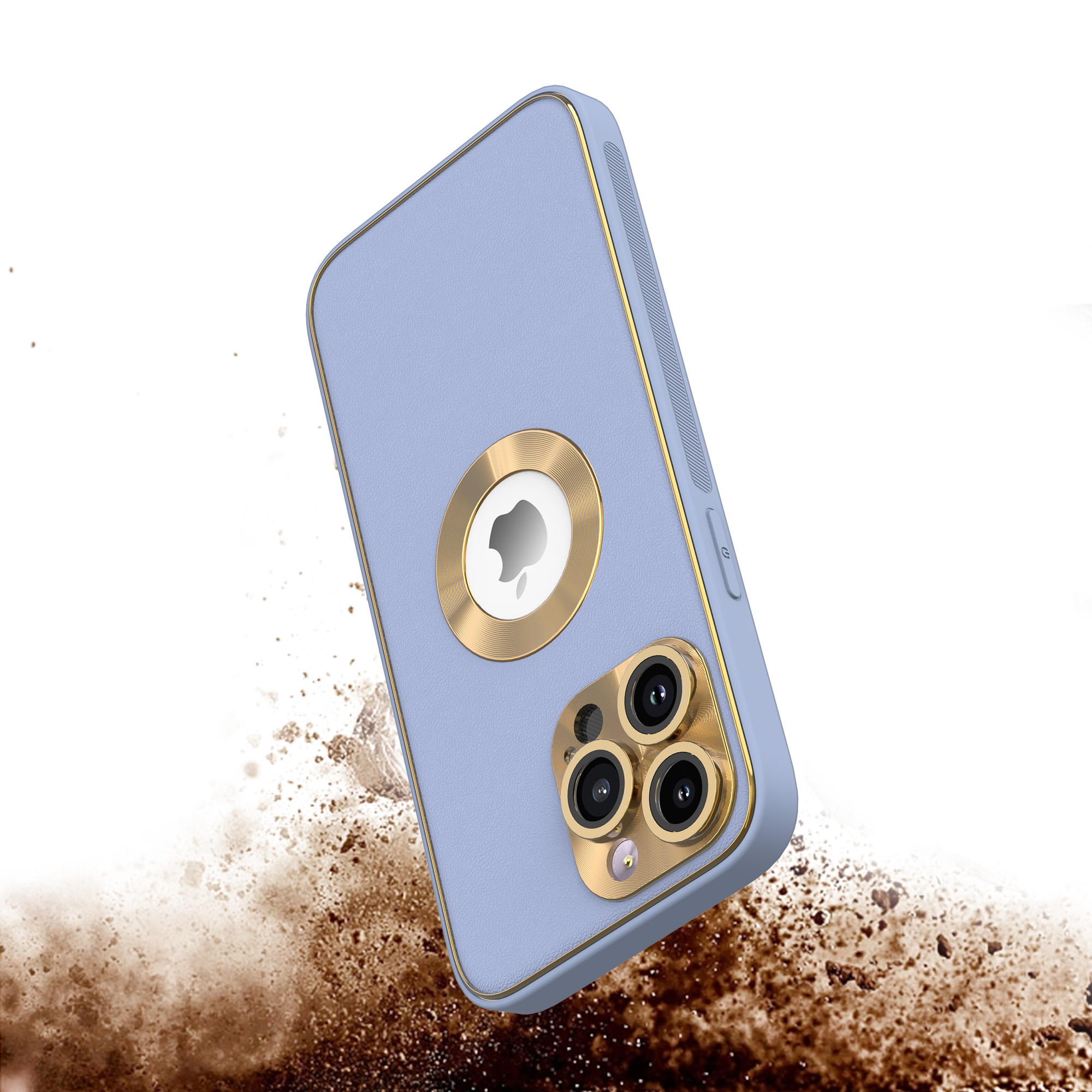 For Apple iPhone 14 Pro Max PU Leather Design with Chrome Circle PC Case Cover - Picture 24 of 53