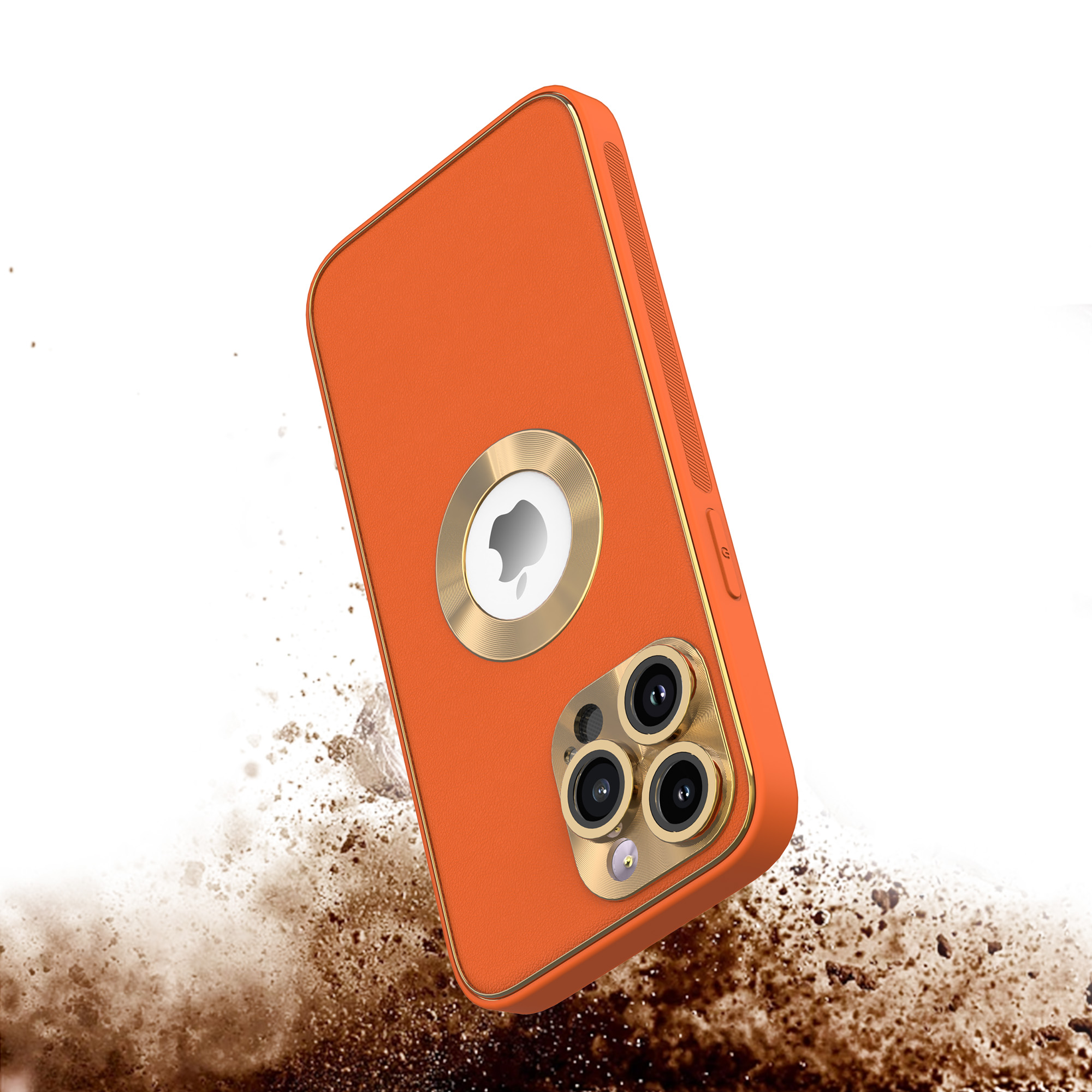 For Apple iPhone 14 Pro Max PU Leather Design with Chrome Circle PC Case Cover - Picture 40 of 53