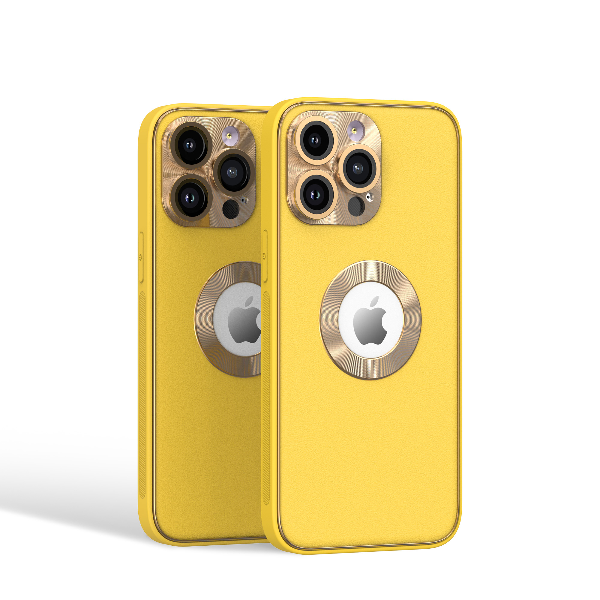 For Apple iPhone 14 Pro Max PU Leather Design with Chrome Circle PC Case Cover - Picture 50 of 53