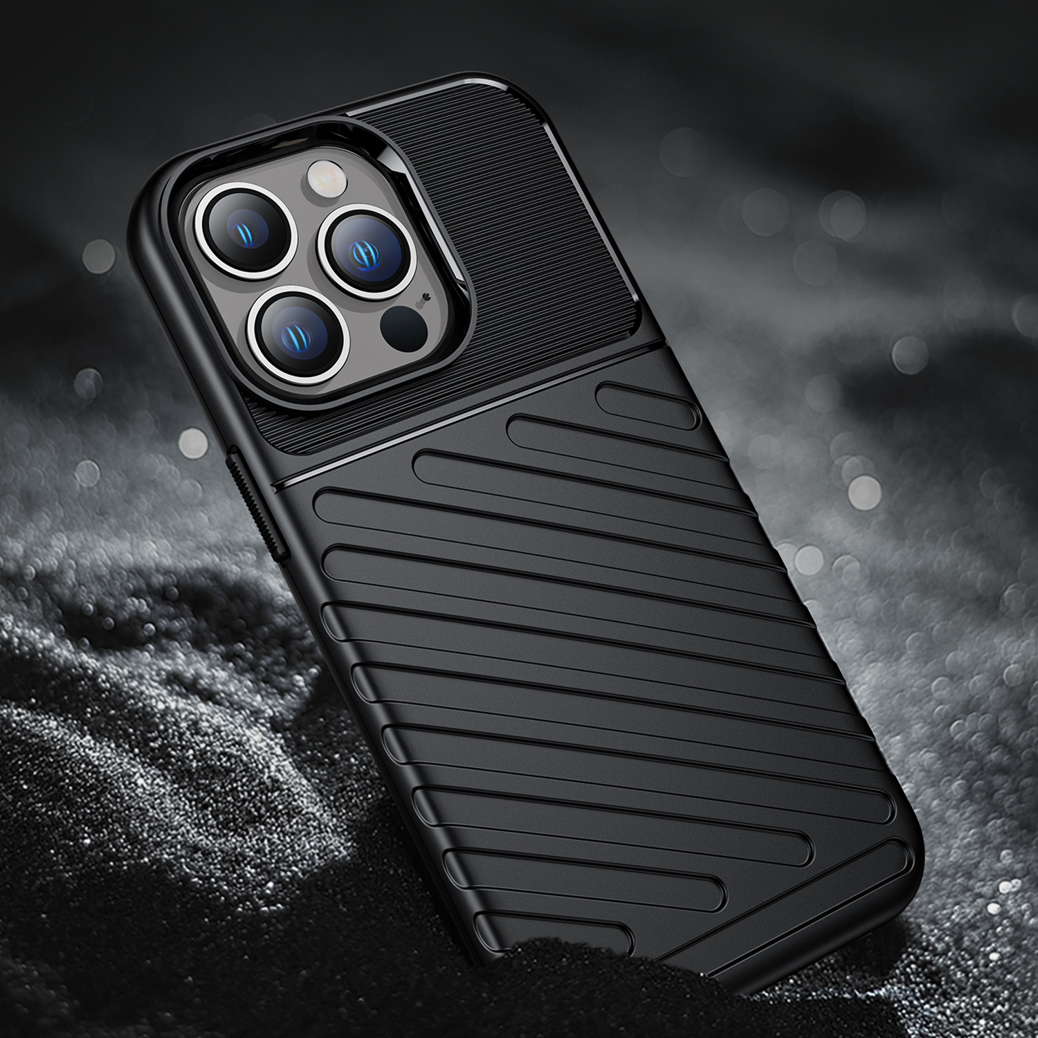 For Apple iPhone 14 Pro Max 6.7" Rugged Hybrid Silicone TPU Texture Case Cover - Picture 13 of 25