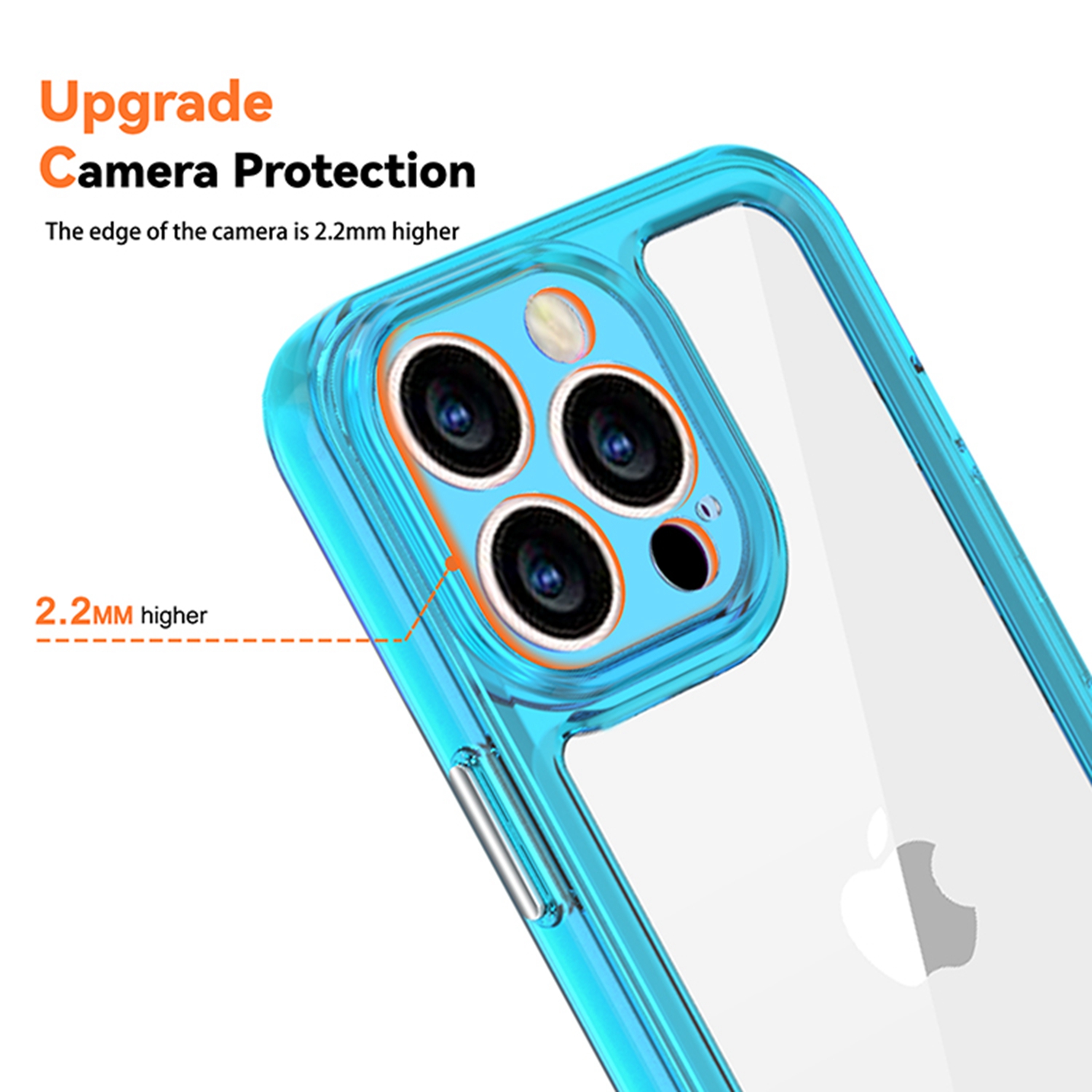 Funda protectora con marco rígido de goma poliuretano termoplástico híbrido transparente híbrido transparente para Apple iPhone 14 Pro Max - Imagen 15 de 26