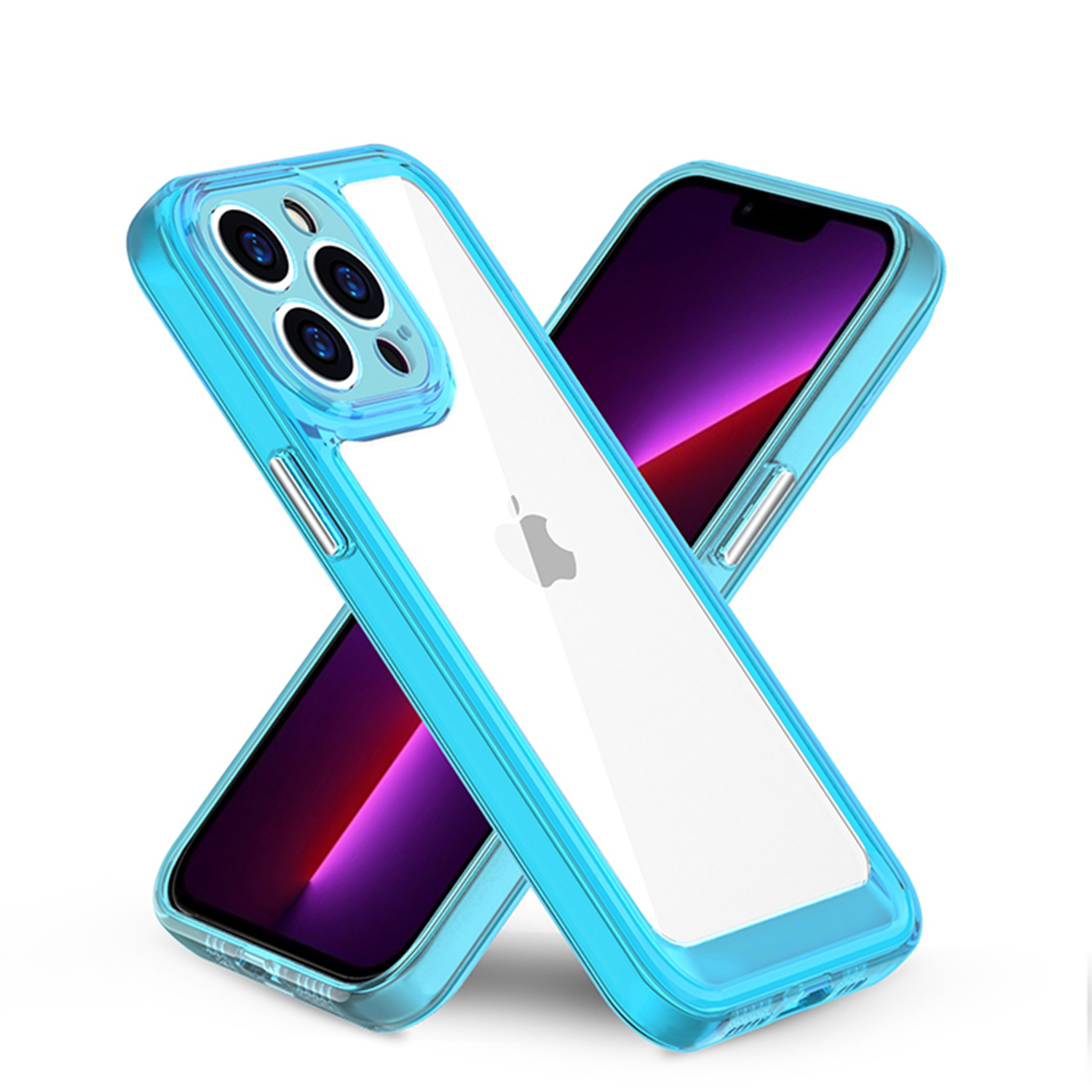 Funda protectora con marco rígido de goma poliuretano termoplástico híbrido transparente híbrido transparente para Apple iPhone 14 Pro Max - Imagen 12 de 26