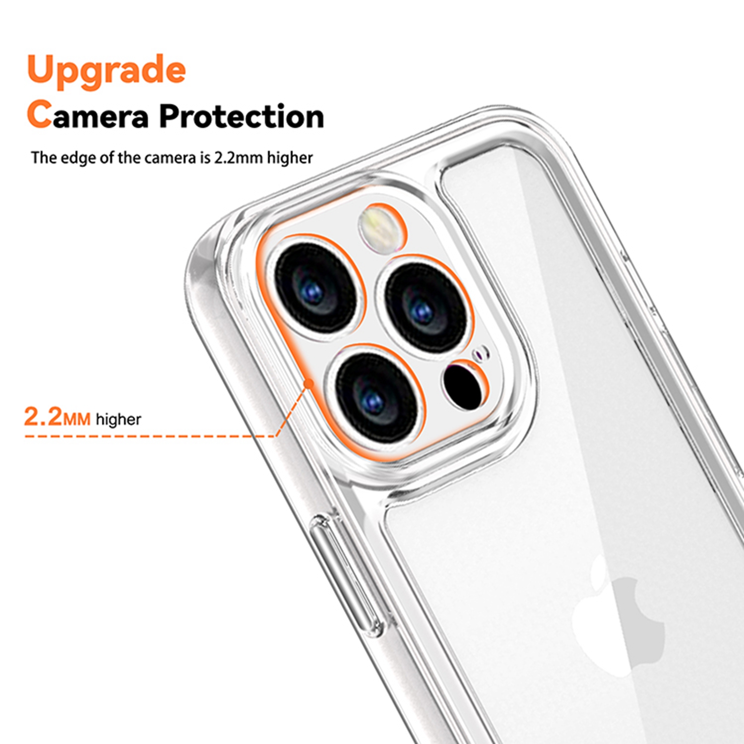 Funda protectora con marco rígido de goma poliuretano termoplástico híbrido transparente híbrido transparente para Apple iPhone 14 Pro Max - Imagen 10 de 26