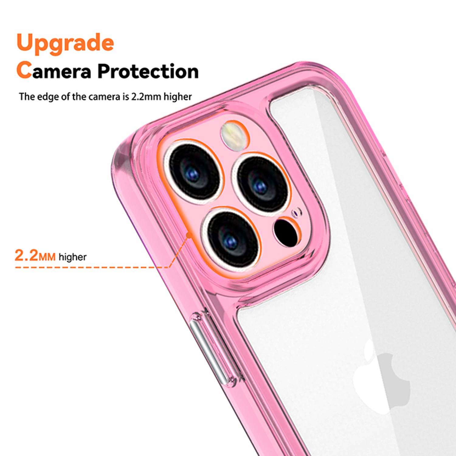 Funda protectora con marco rígido de goma poliuretano termoplástico híbrido transparente híbrido transparente para Apple iPhone 14 Pro Max - Imagen 25 de 26