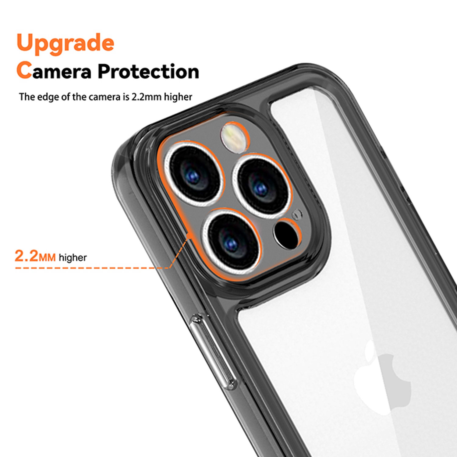 Funda protectora con marco rígido de goma poliuretano termoplástico híbrido transparente híbrido transparente para Apple iPhone 14 Pro Max - Imagen 20 de 26
