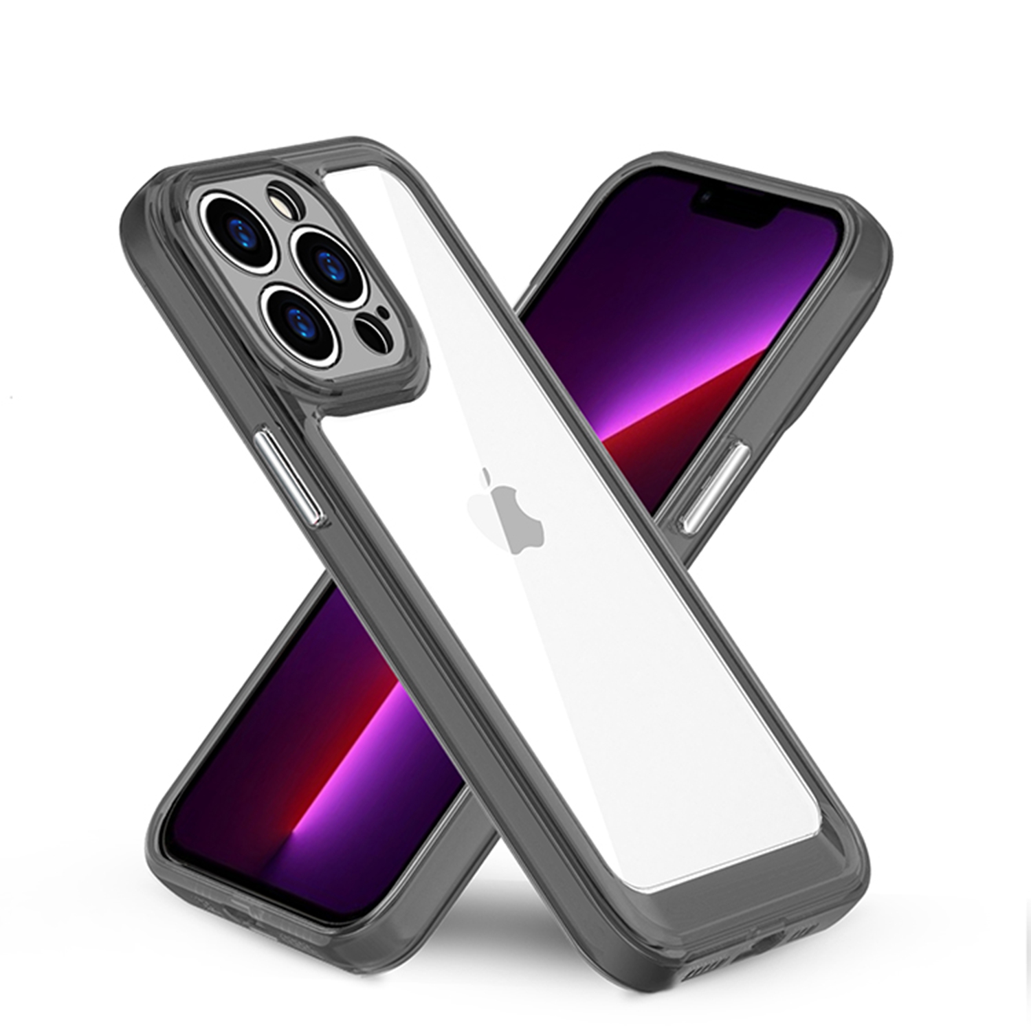 Funda protectora con marco rígido de goma poliuretano termoplástico híbrido transparente híbrido transparente para Apple iPhone 14 Pro Max - Imagen 17 de 26