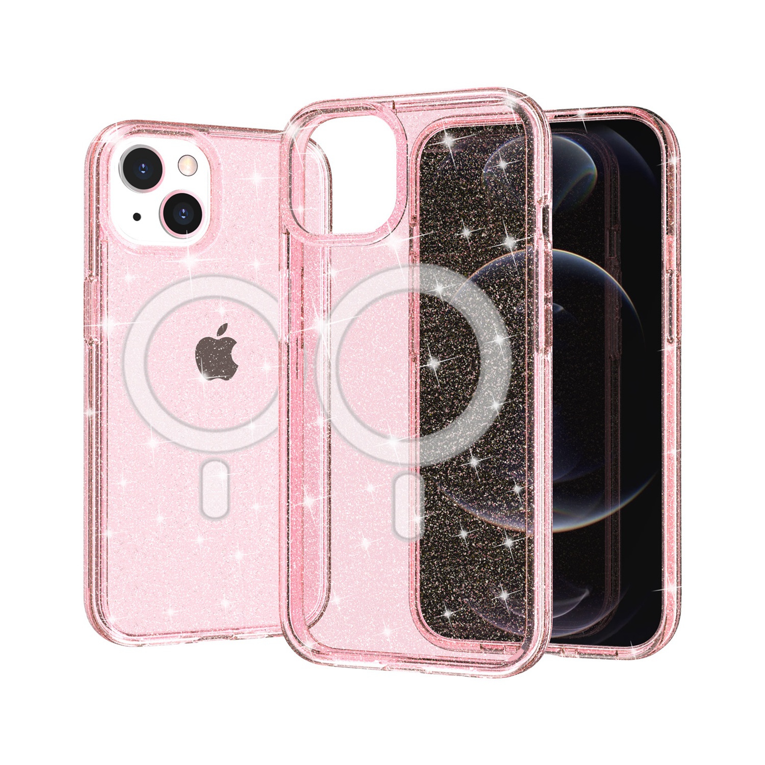 Für Apple iPhone 15/6.1" MagSafe kompatibler Glitzer Bling TPU Gummi Hülle Cover - Bild 13 von 16
